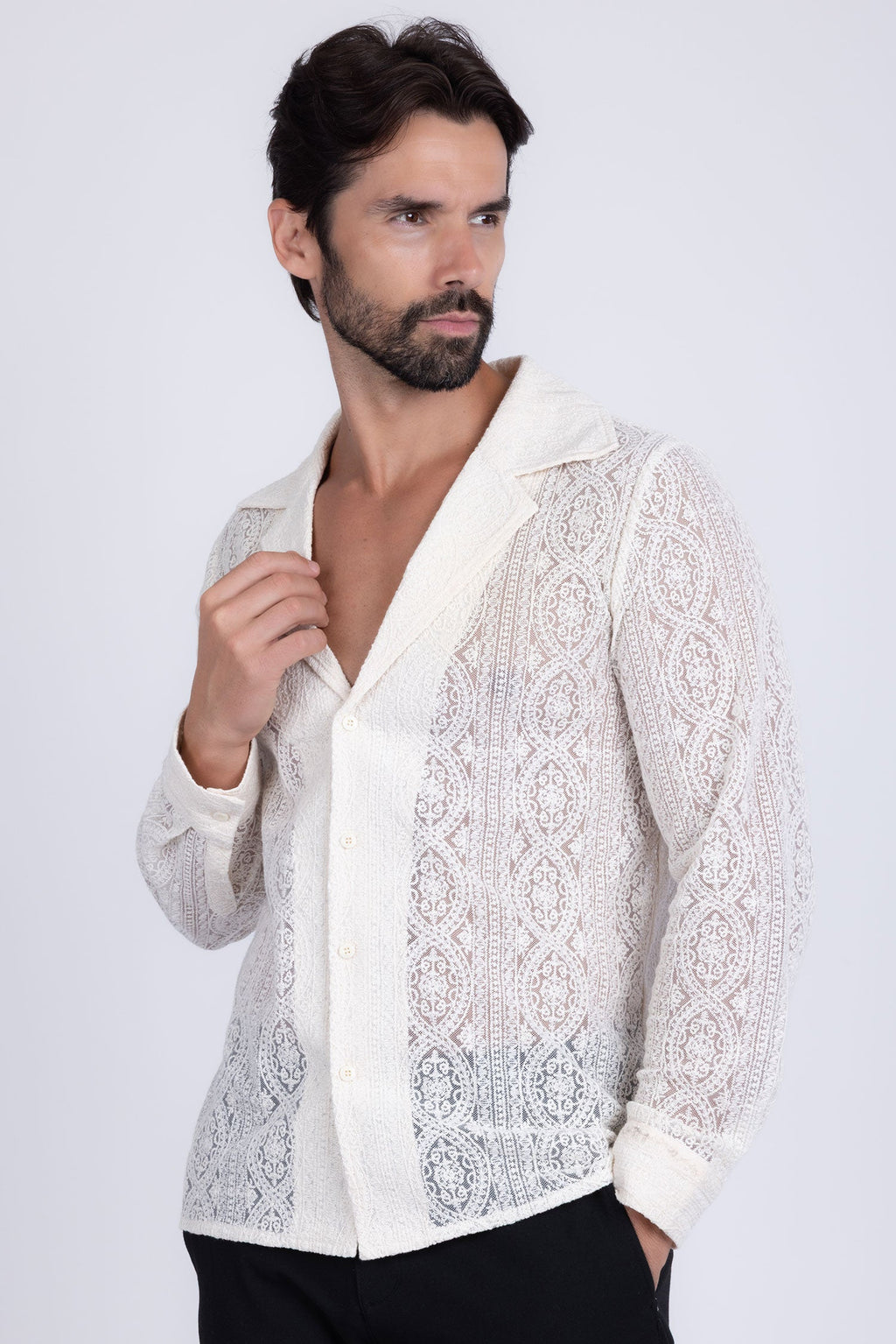 Janeiro Embroidered Long Sleeve Shirt