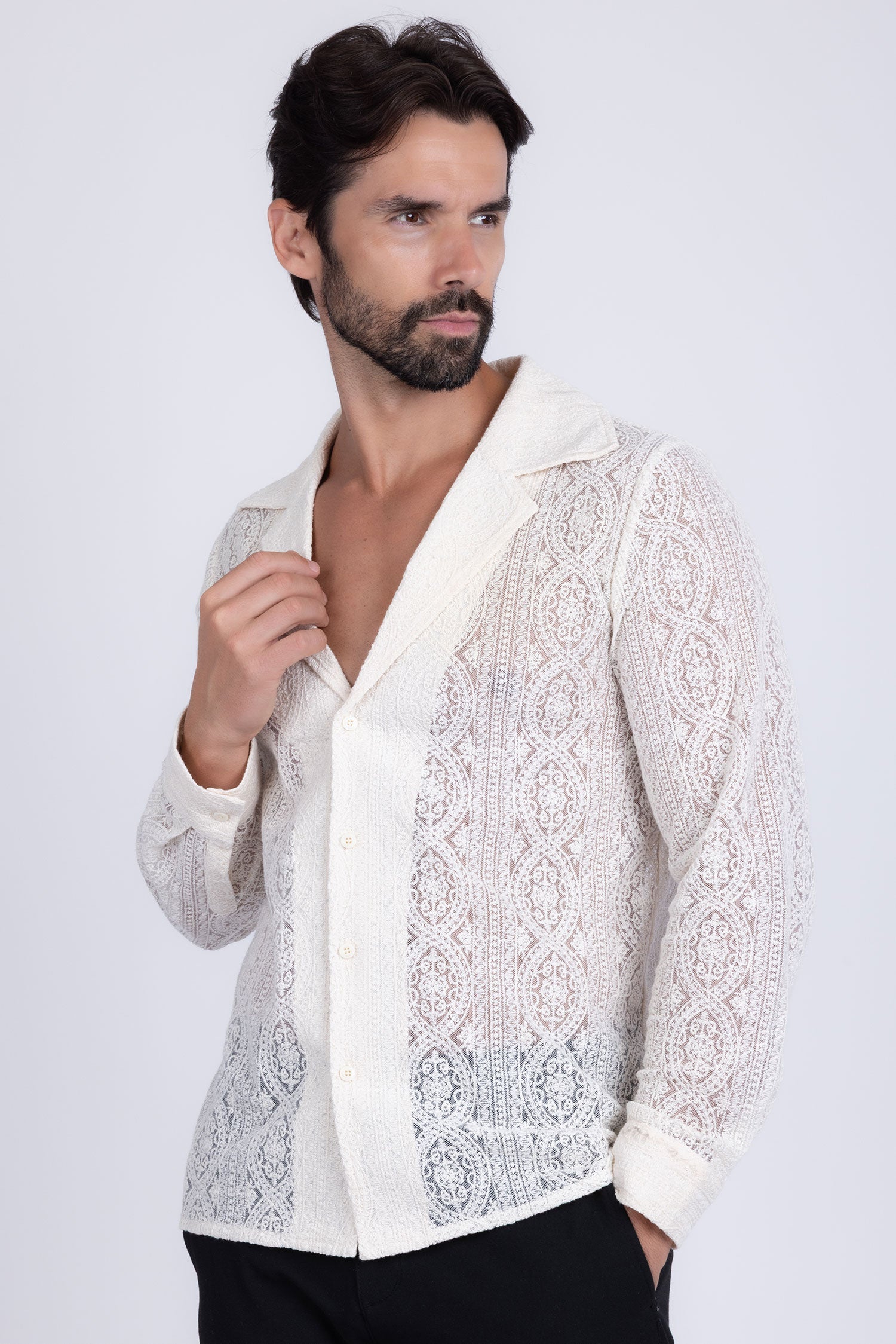 Janeiro Embroidered Long Sleeve Shirt