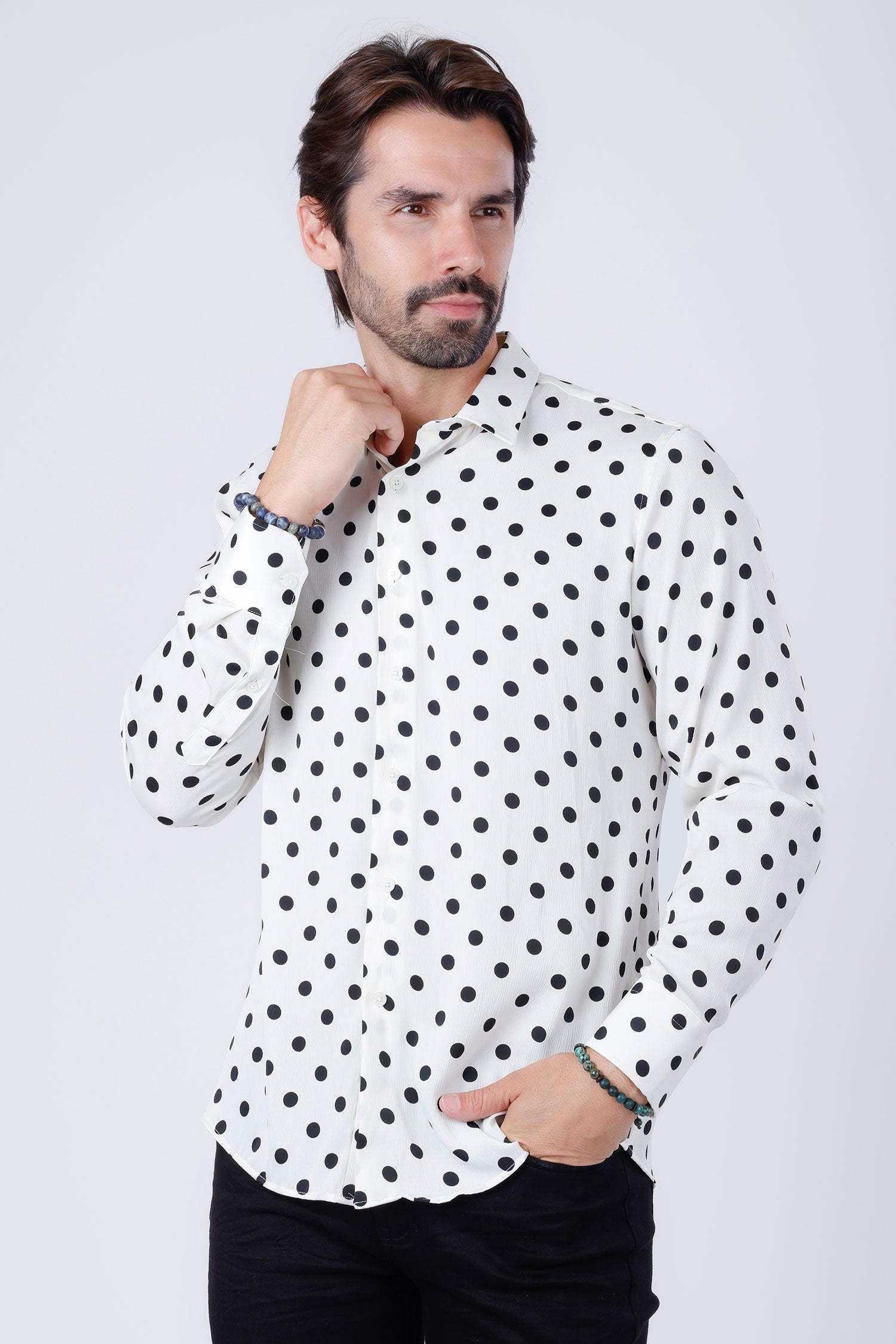 Delhi Polka Dots Long Sleeve Shirt