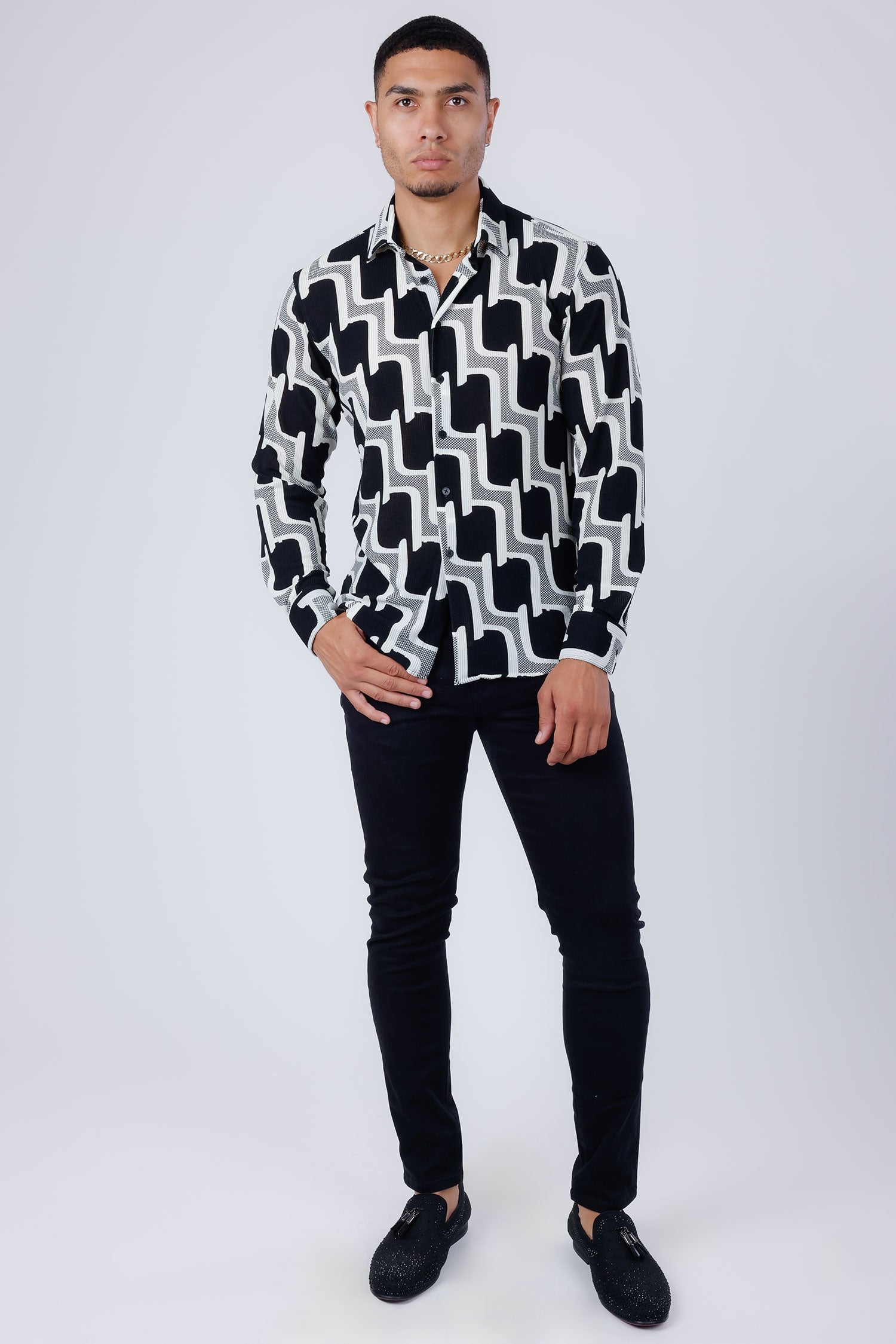 Pattaya Geometric Long Sleeve Shirt
