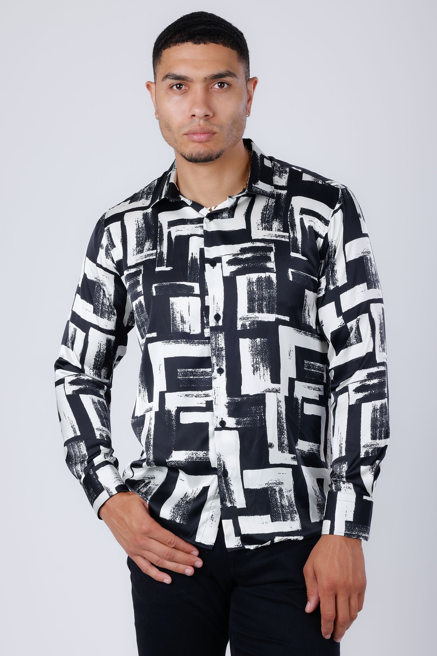 Prague Geometric Long Sleeve Shirt