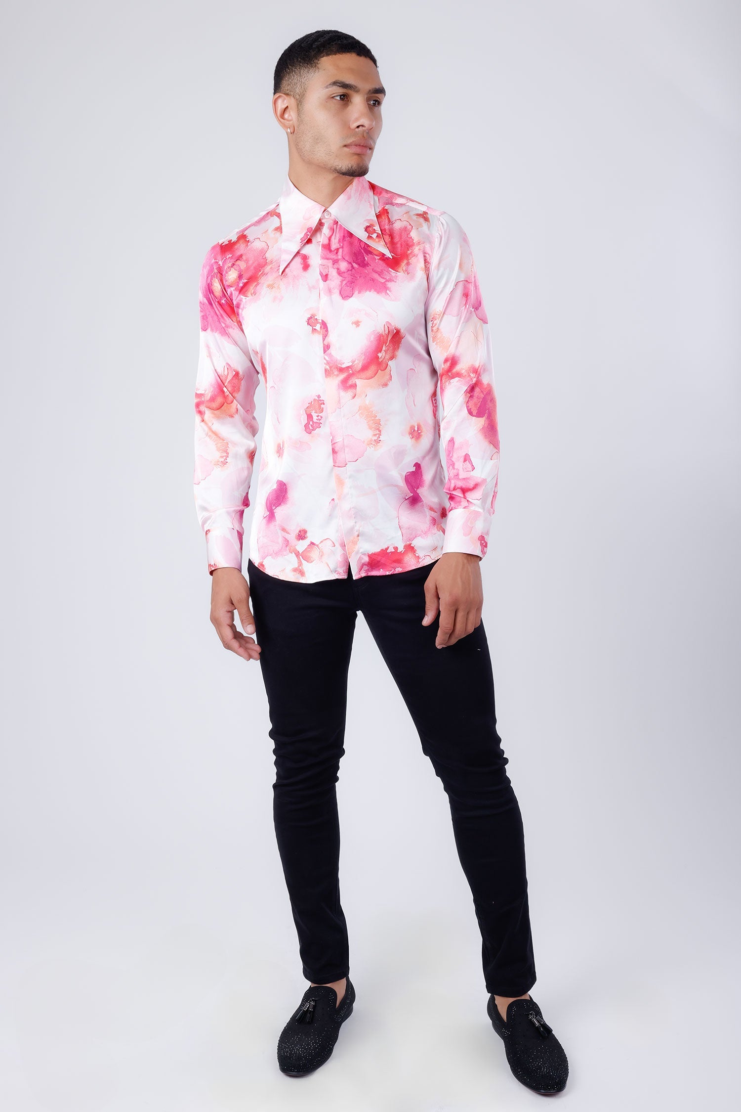 Slinspear Floral Long Sleeve Shirt