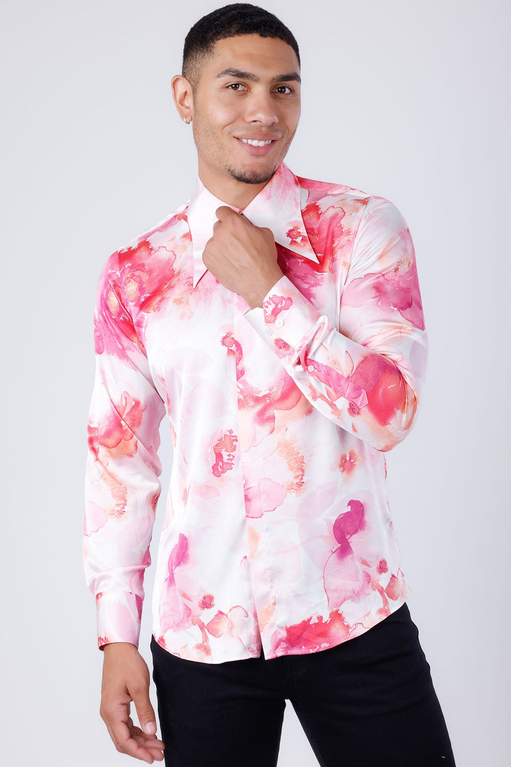 Slinspear Floral Long Sleeve Shirt