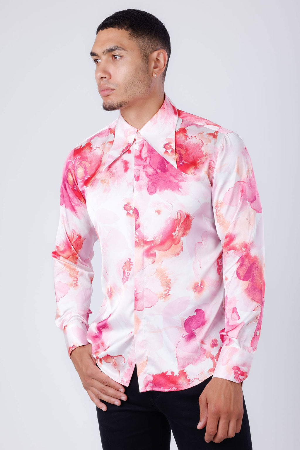 Slinspear Floral Long Sleeve Shirt