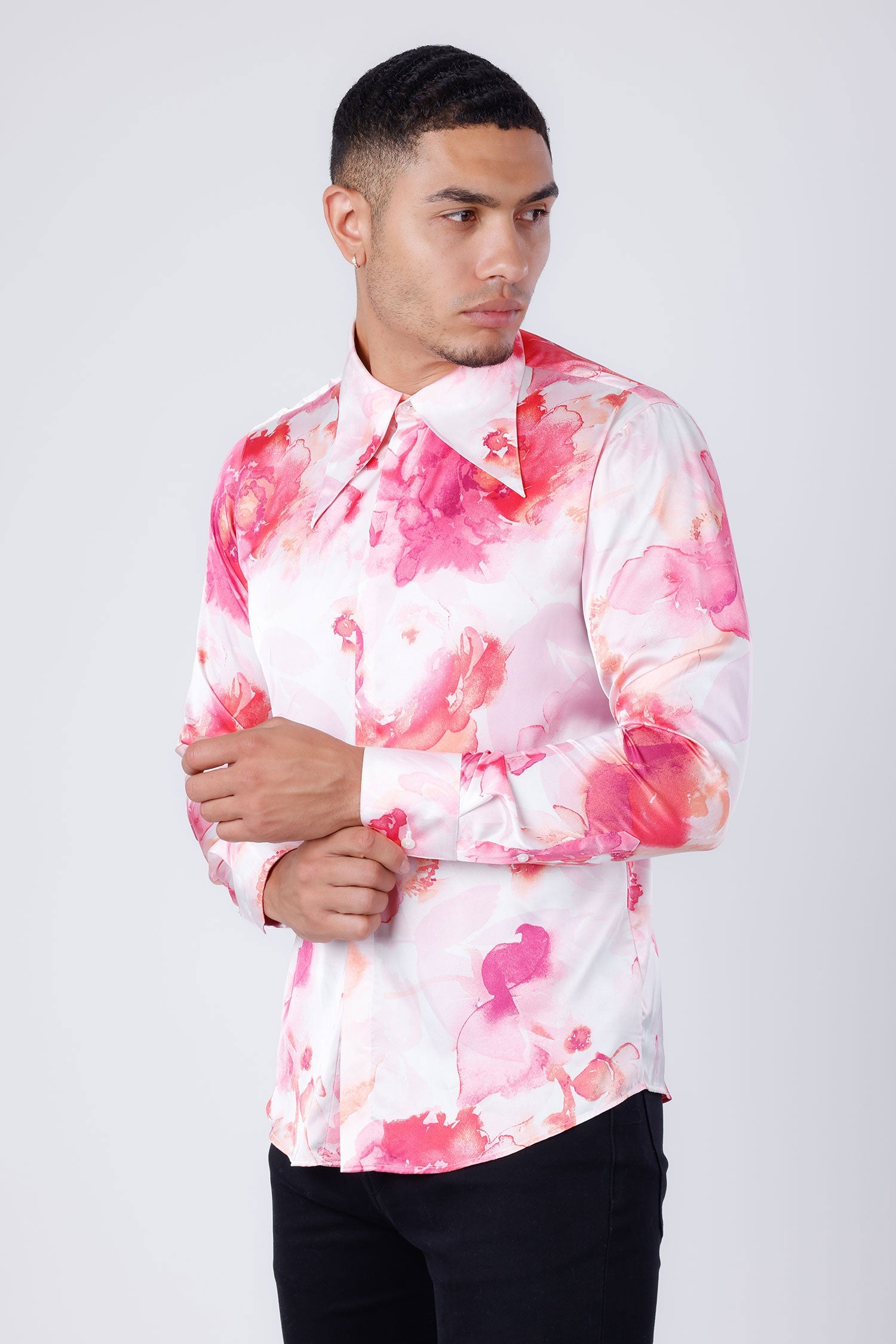 Slinspear Floral Long Sleeve Shirt