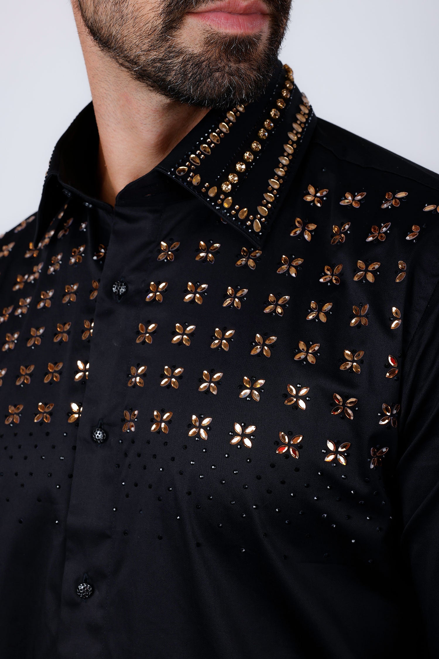 Velcia Rhinestone Long Sleeve Shirt