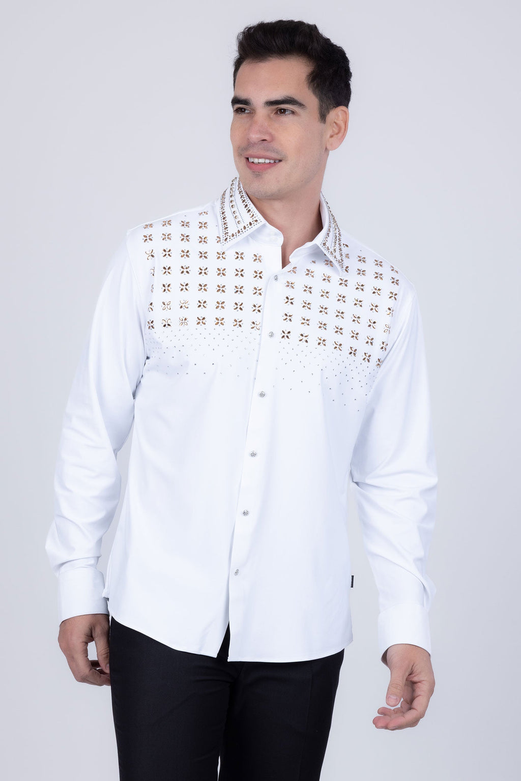 Velcia Rhinestone Long Sleeve Shirt