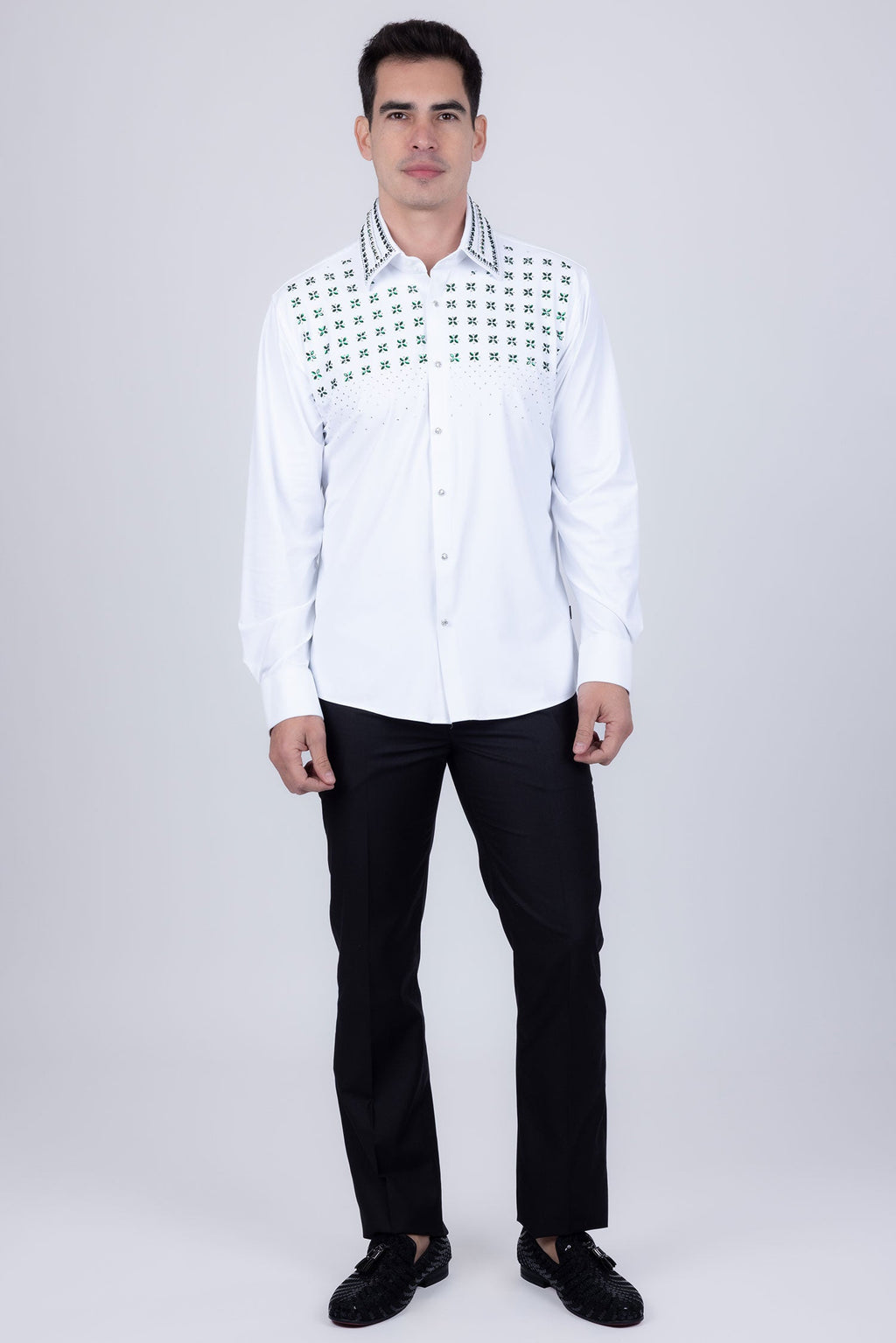 Velcia Rhinestone Long Sleeve Shirt