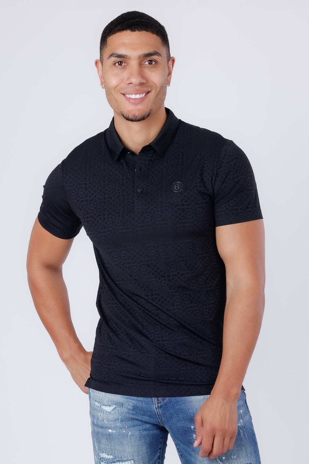 Medina Geometric Polo Shirt