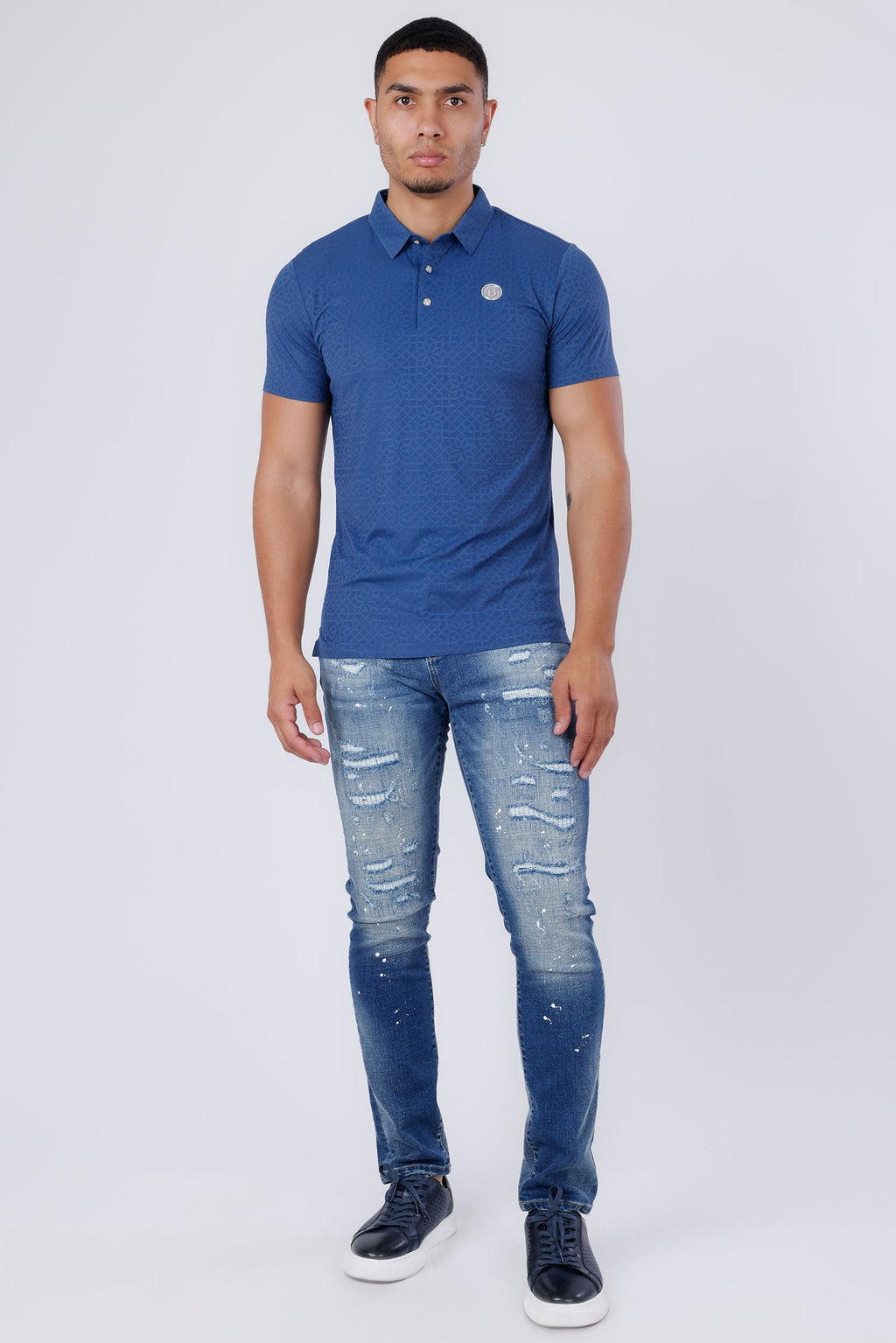 Medina Geometric Polo Shirt