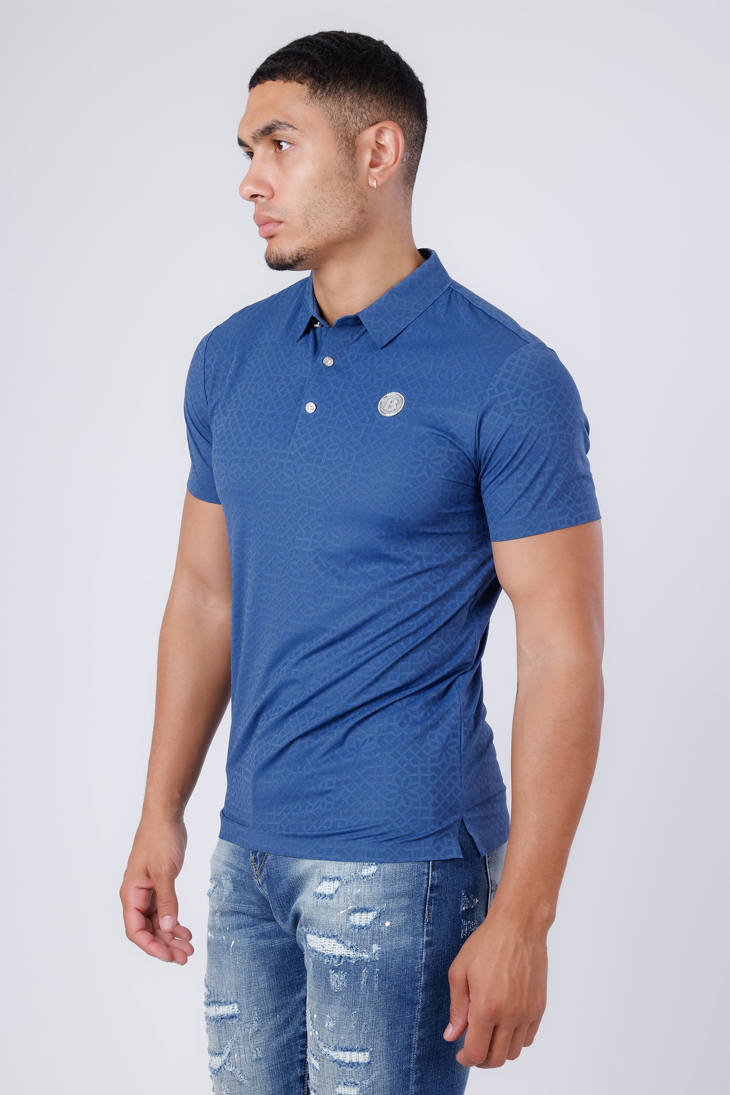 Medina Geometric Polo Shirt