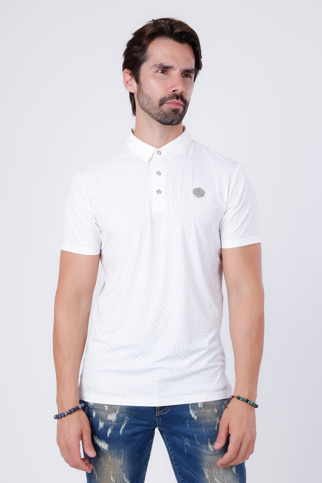 Medina Geometric Polo Shirt