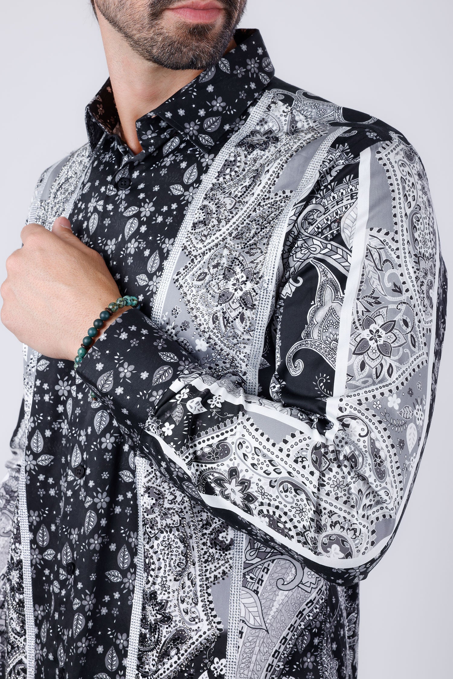 Blushwrap Rhinestone Long Sleeve Shirt