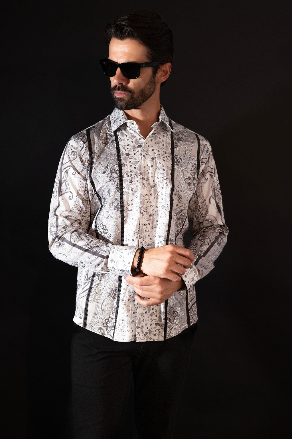 Blushwrap Rhinestone Long Sleeve Shirt