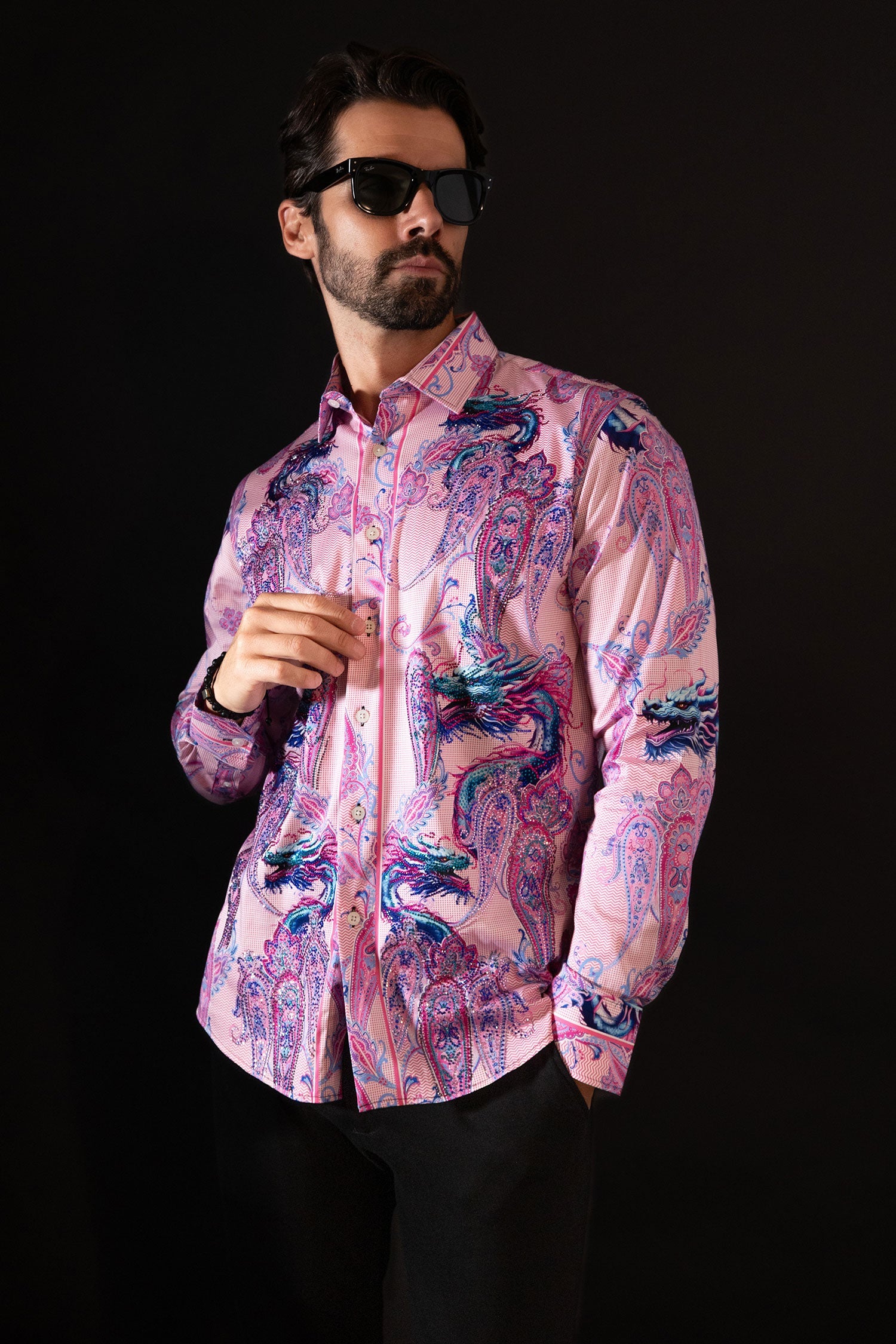 Breechquilt Rhinestone Long Sleeve Shirt