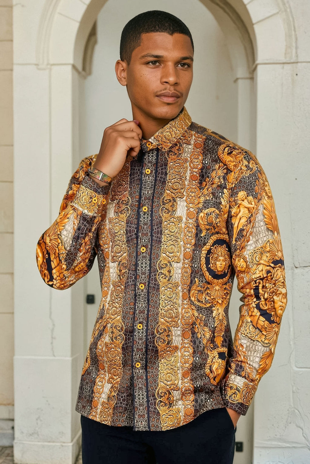 Flarefrock Rhinestone Long Sleeve Shirt