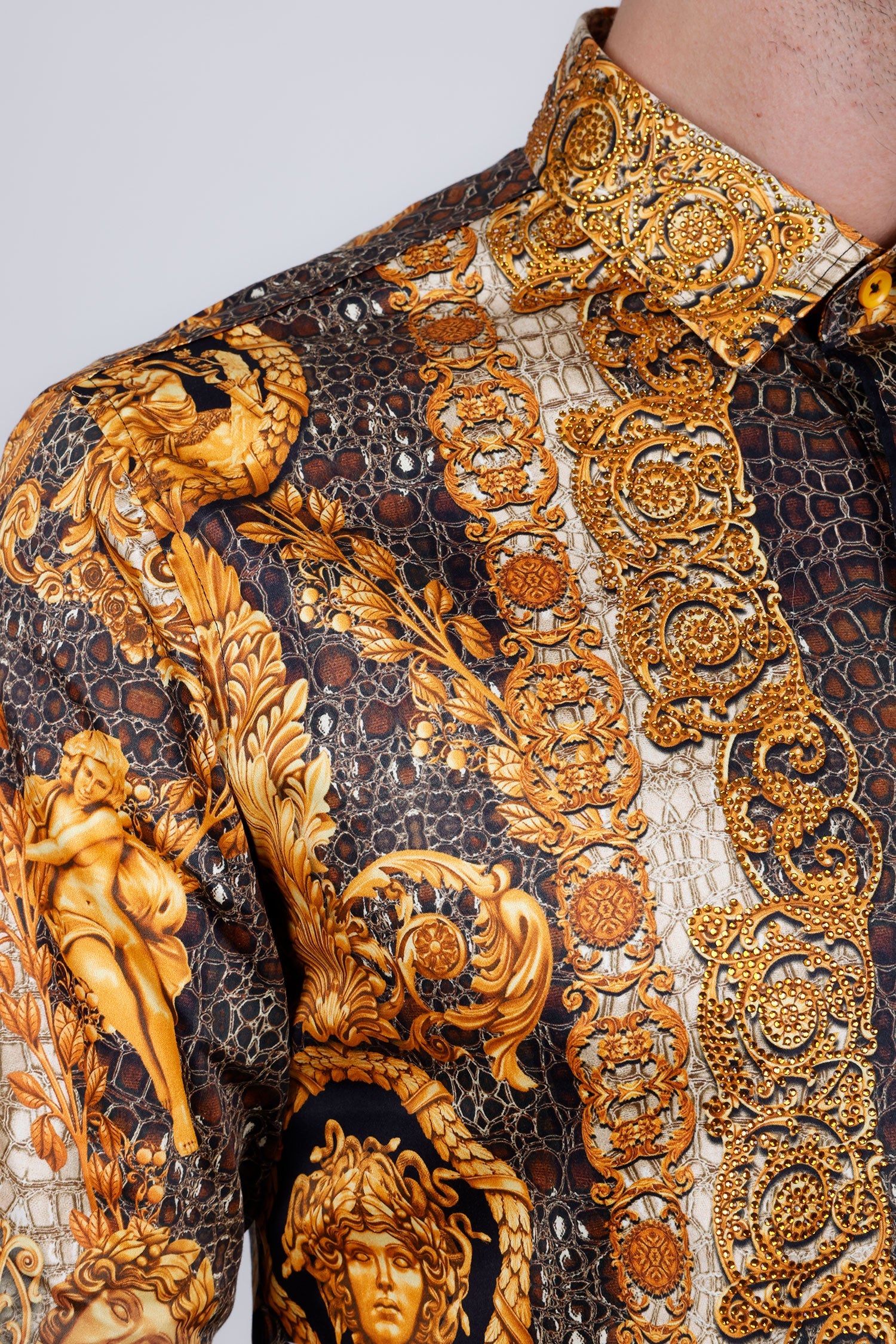 Flarefrock Rhinestone Long Sleeve Shirt