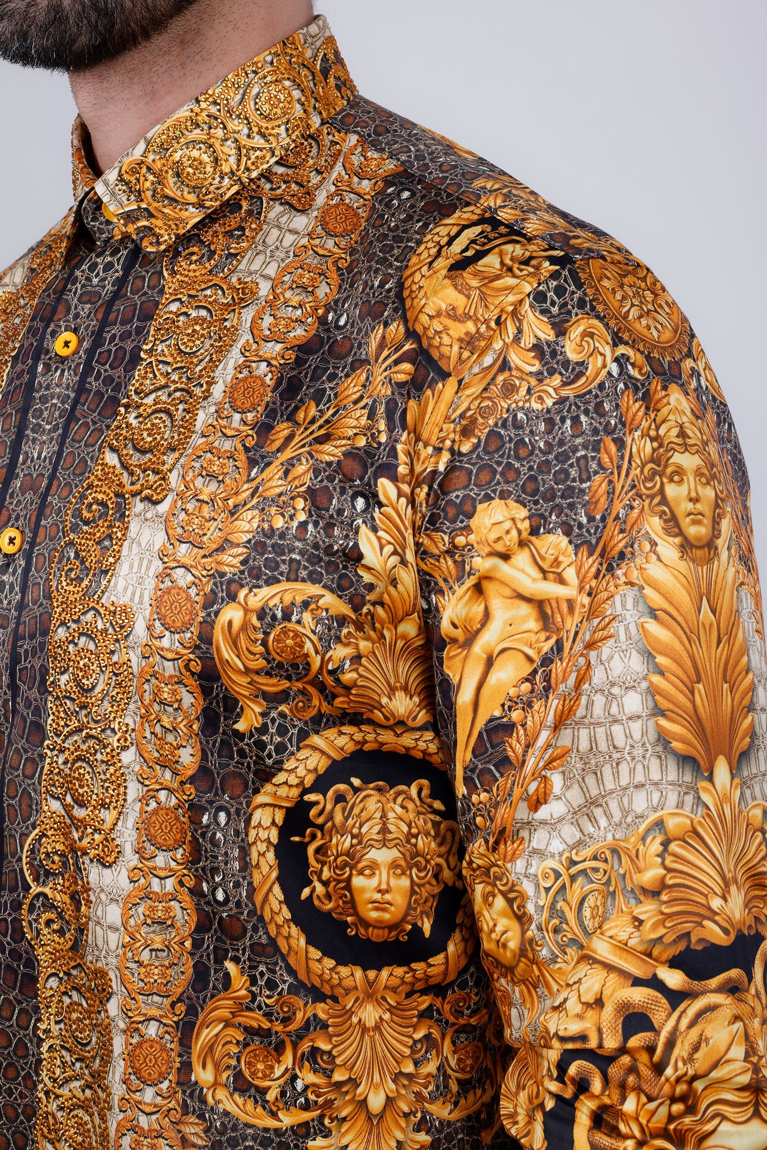 Flarefrock Rhinestone Long Sleeve Shirt