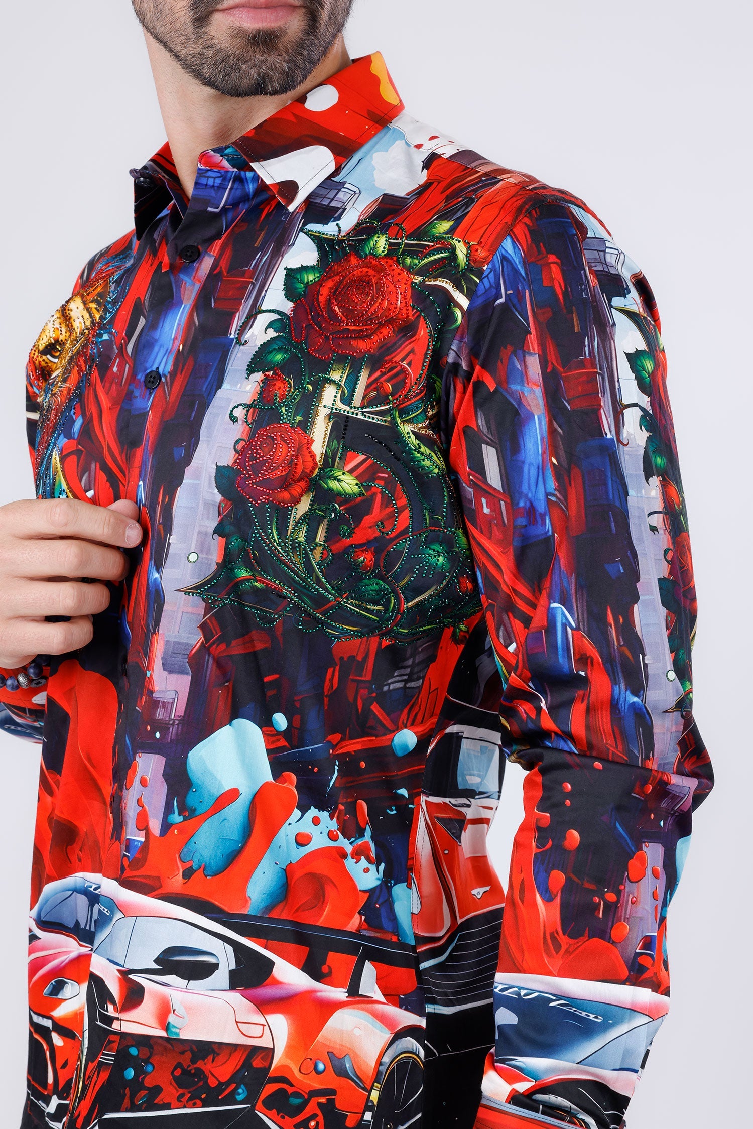 Breezery Rhinestone Long Sleeve Shirt