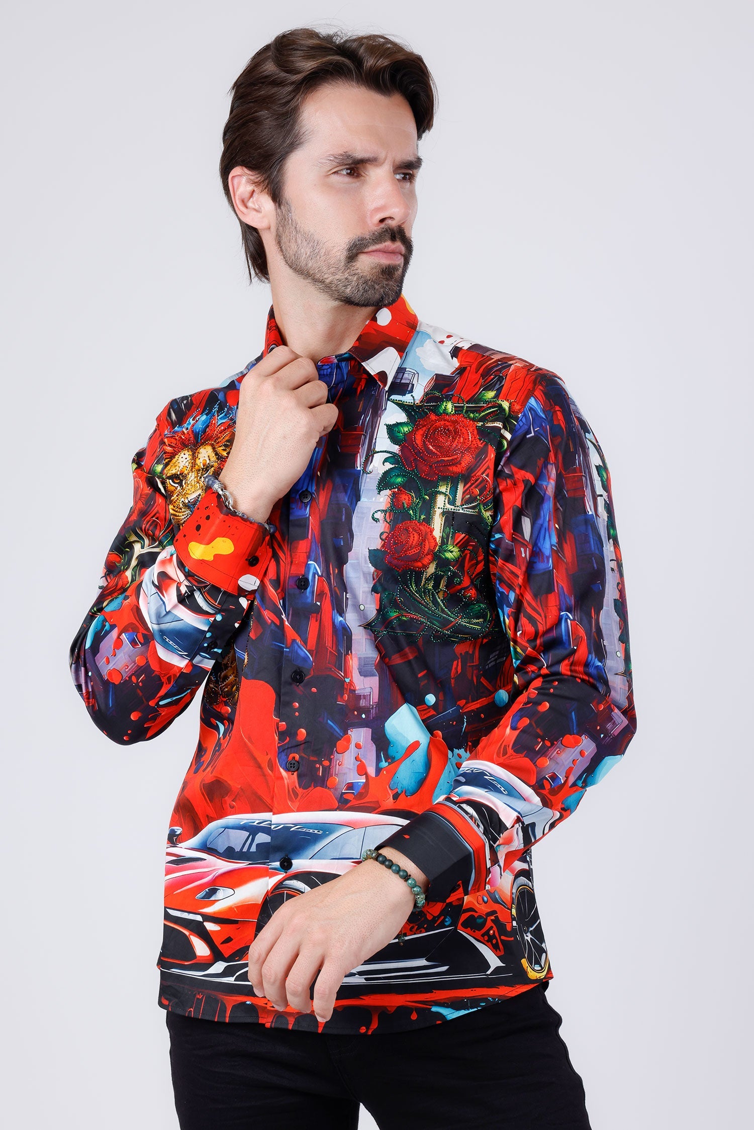 Breezery Rhinestone Long Sleeve Shirt