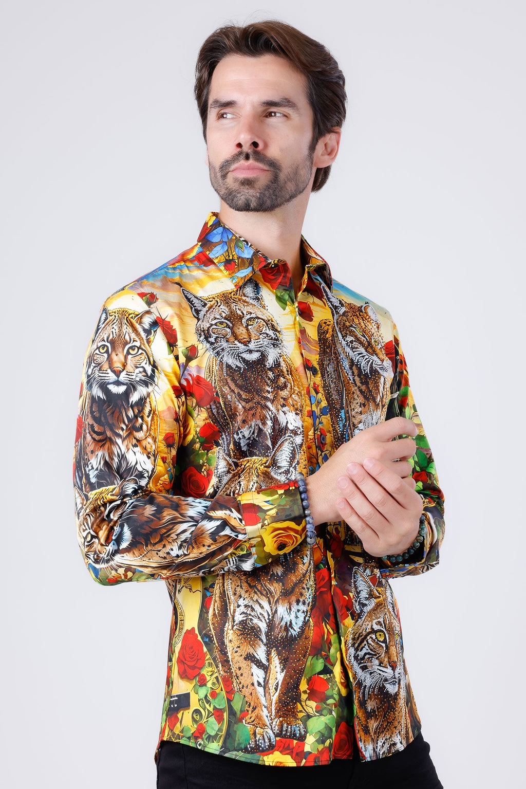 Glanceveil Rhinestone Long Sleeve Shirt