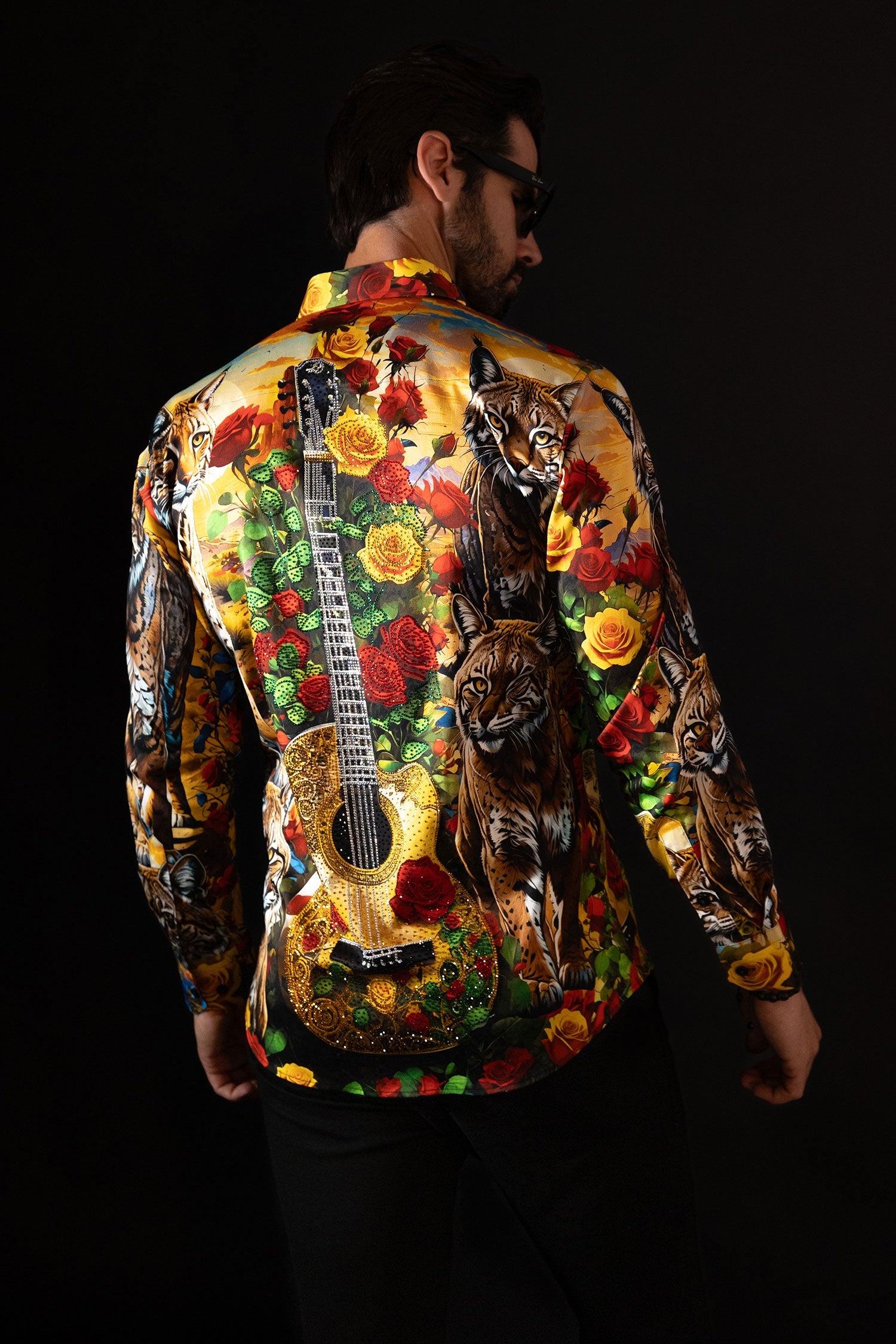 Glanceveil Rhinestone Long Sleeve Shirt