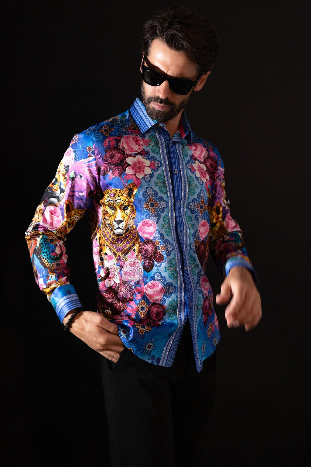 Glowgaiter Rhinestone Long Sleeve Shirt