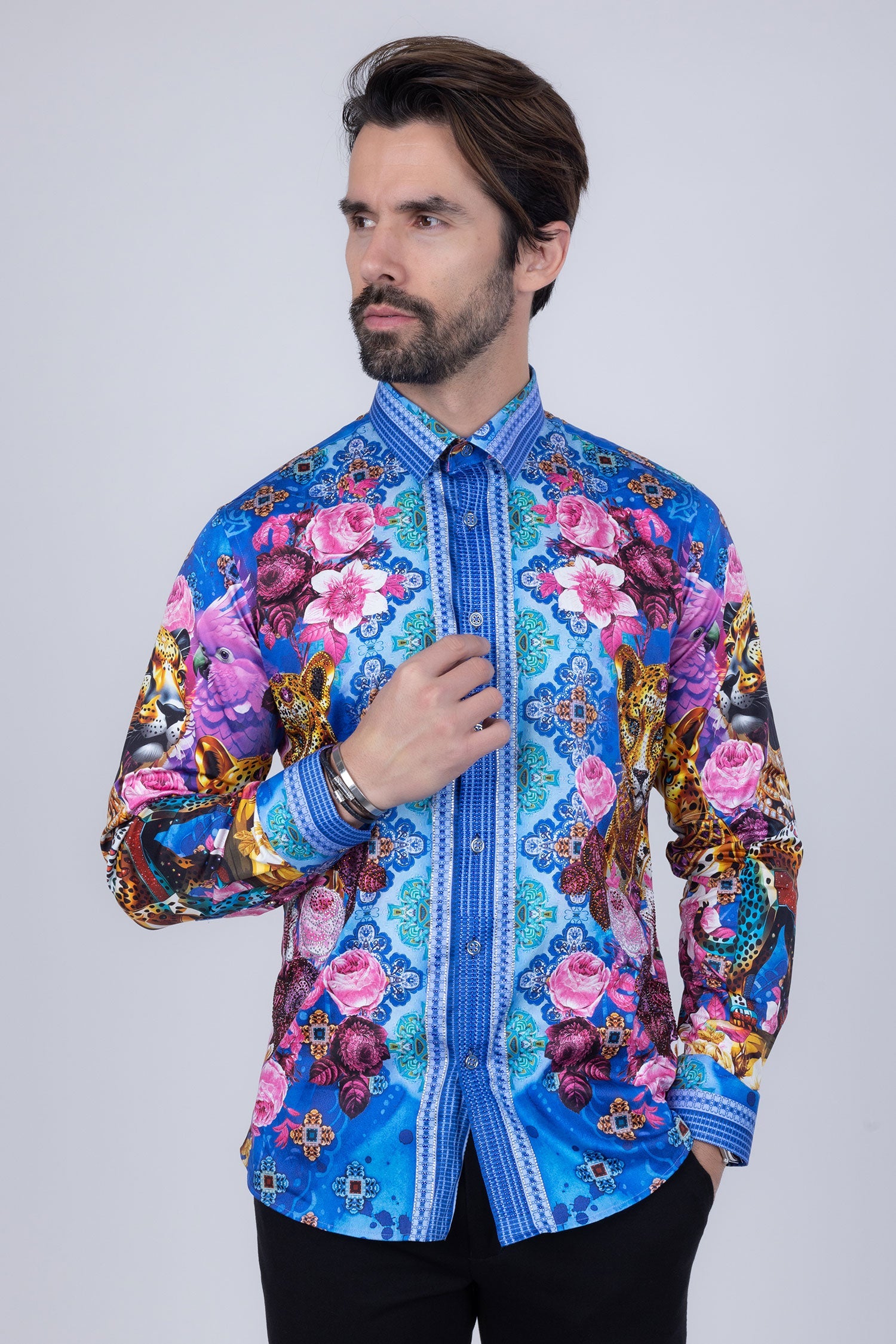 Glowgaiter Rhinestone Long Sleeve Shirt