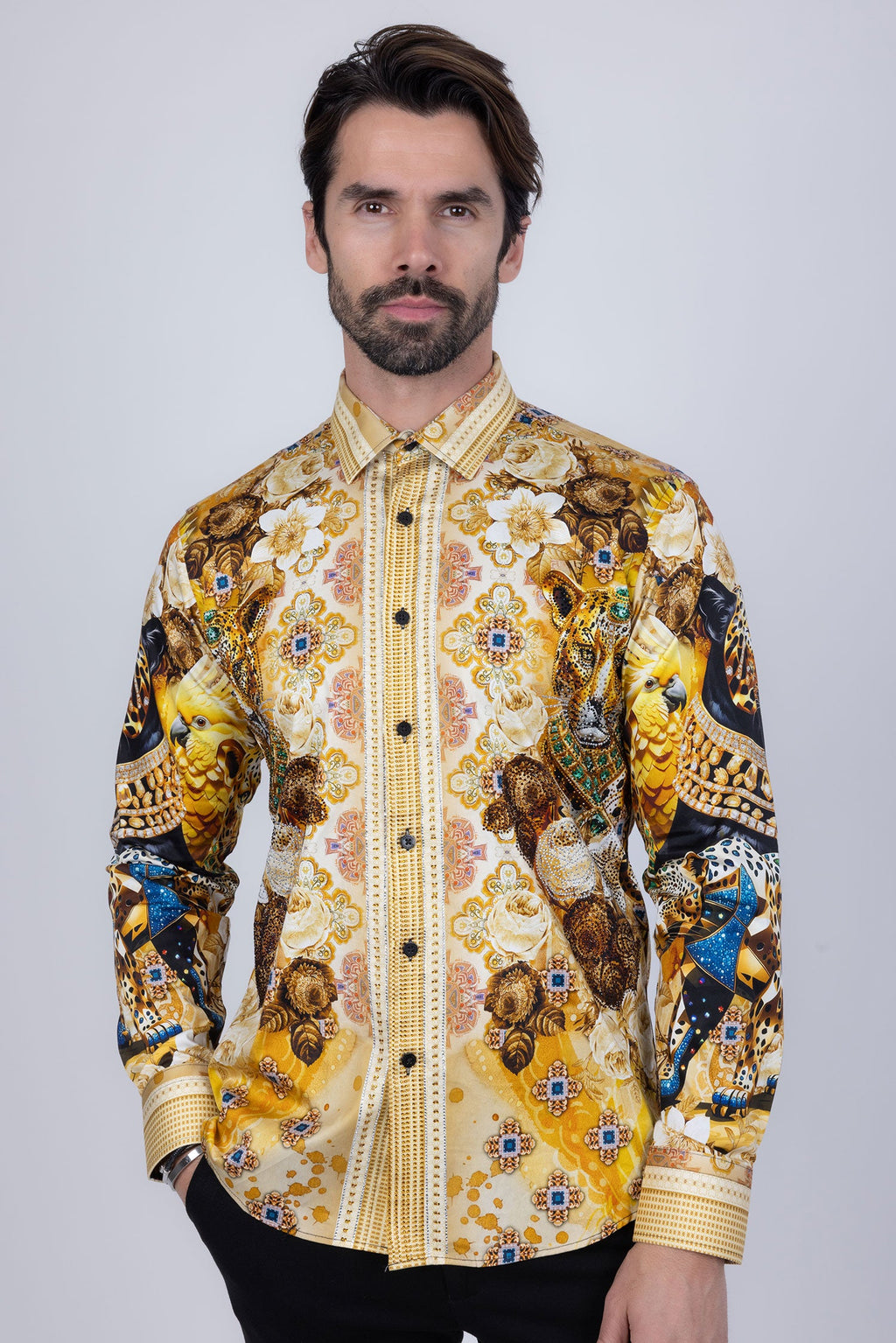 Glowgaiter Rhinestone Long Sleeve Shirt