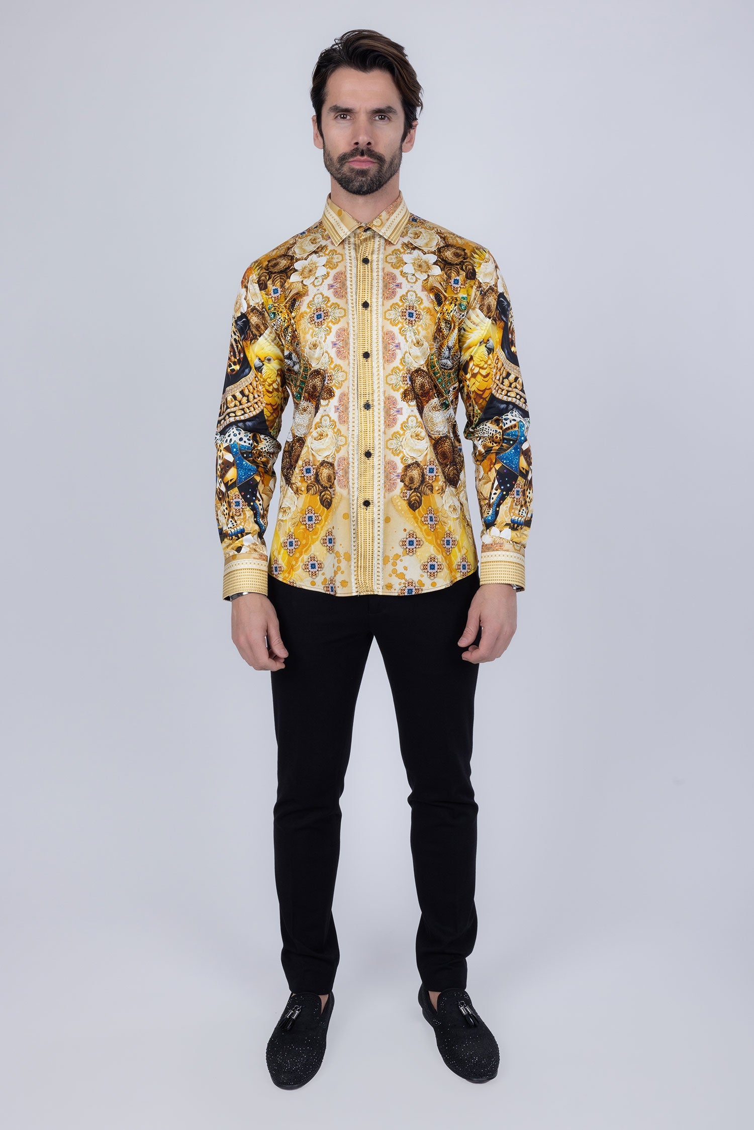 Glowgaiter Rhinestone Long Sleeve Shirt