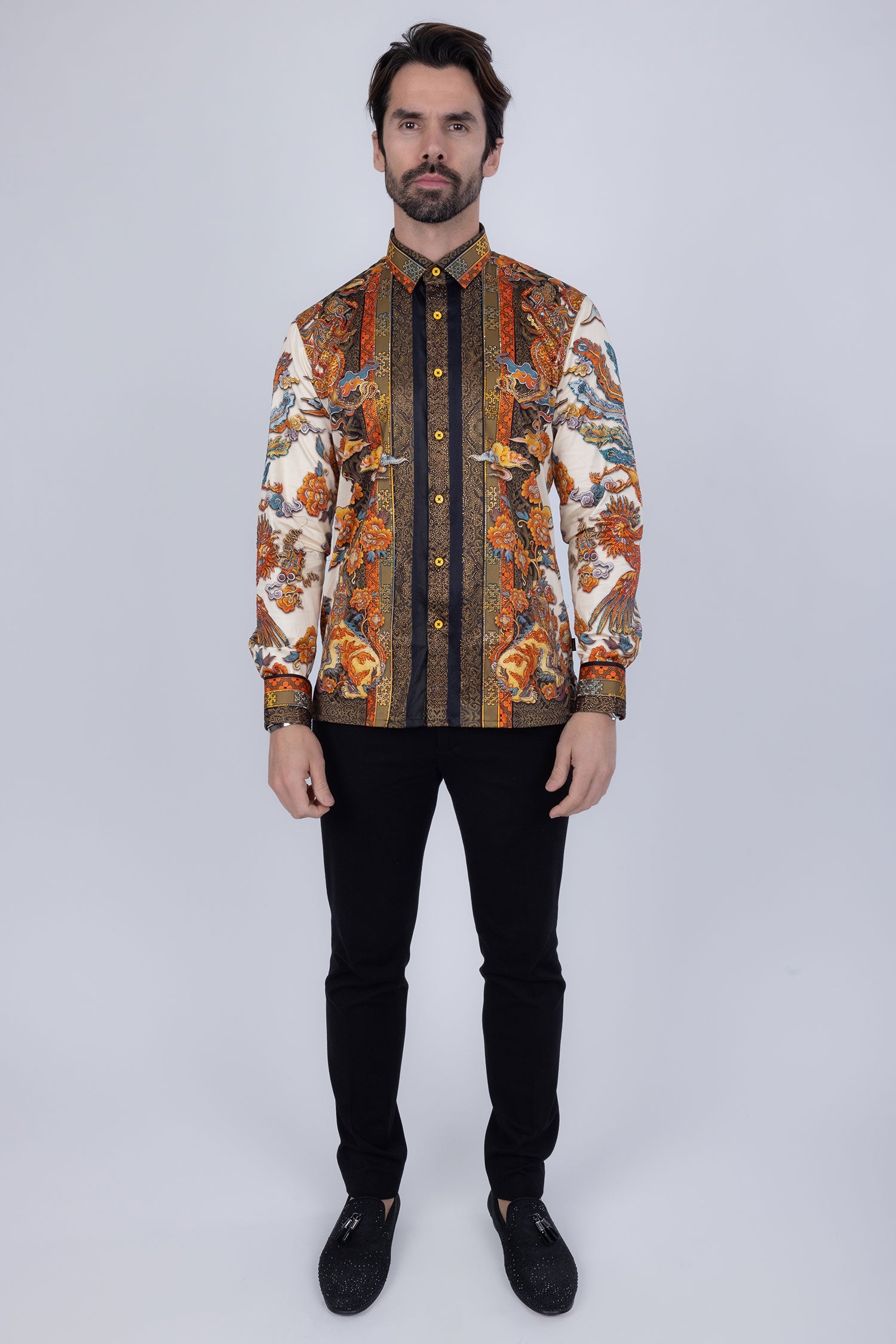 Flitstitch Rhinestone Long Sleeve Shirt