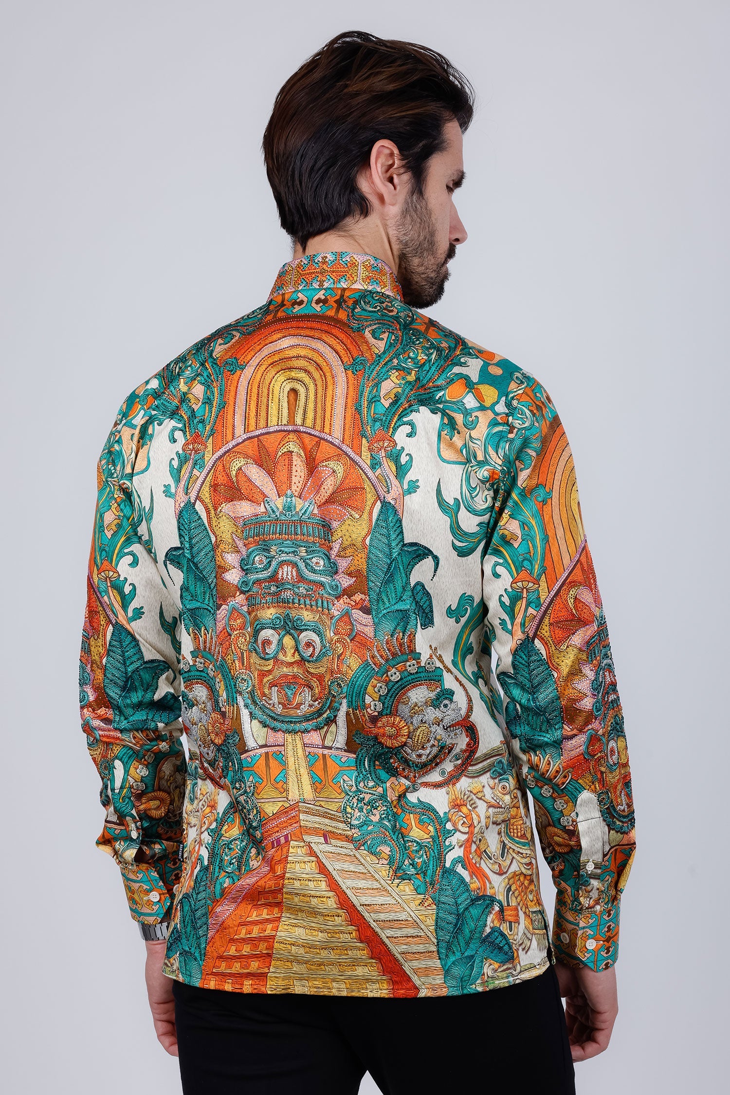 Flickerkilt Rhinestone Long Sleeve Shirt