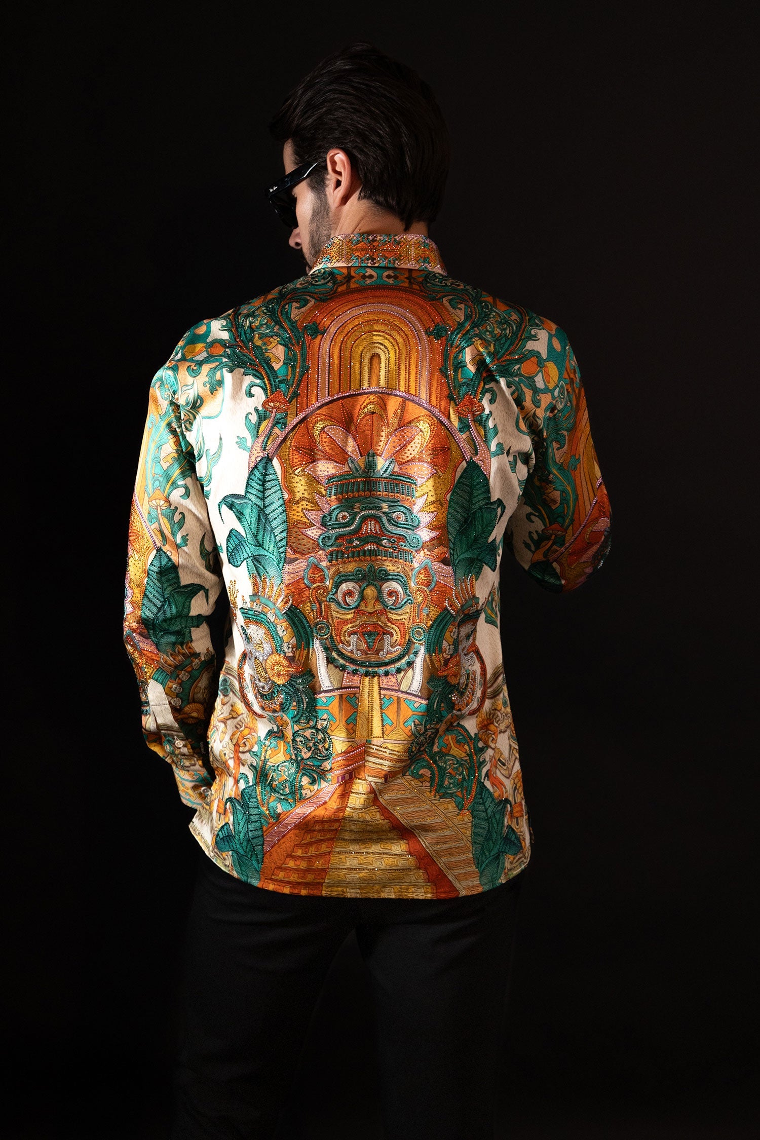 Flickerkilt Rhinestone Long Sleeve Shirt