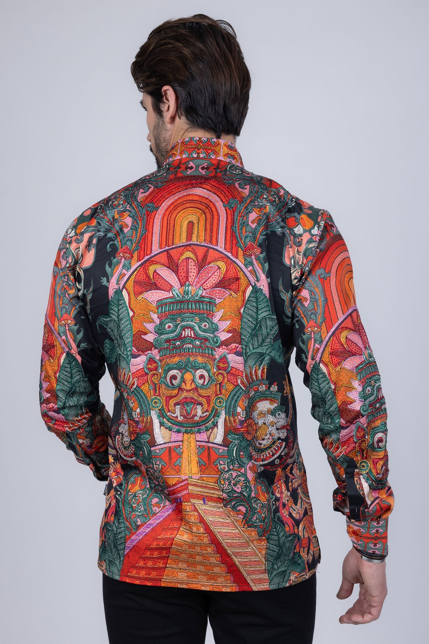 Flickerkilt Rhinestone Long Sleeve Shirt