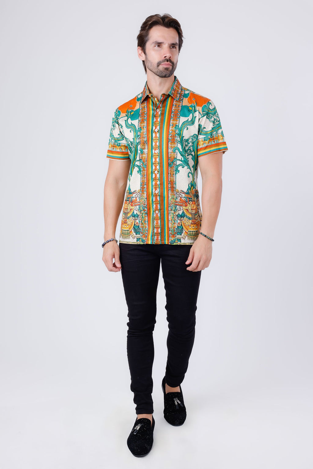 Flickerkilt Rhinestone Short Sleeve Shirt