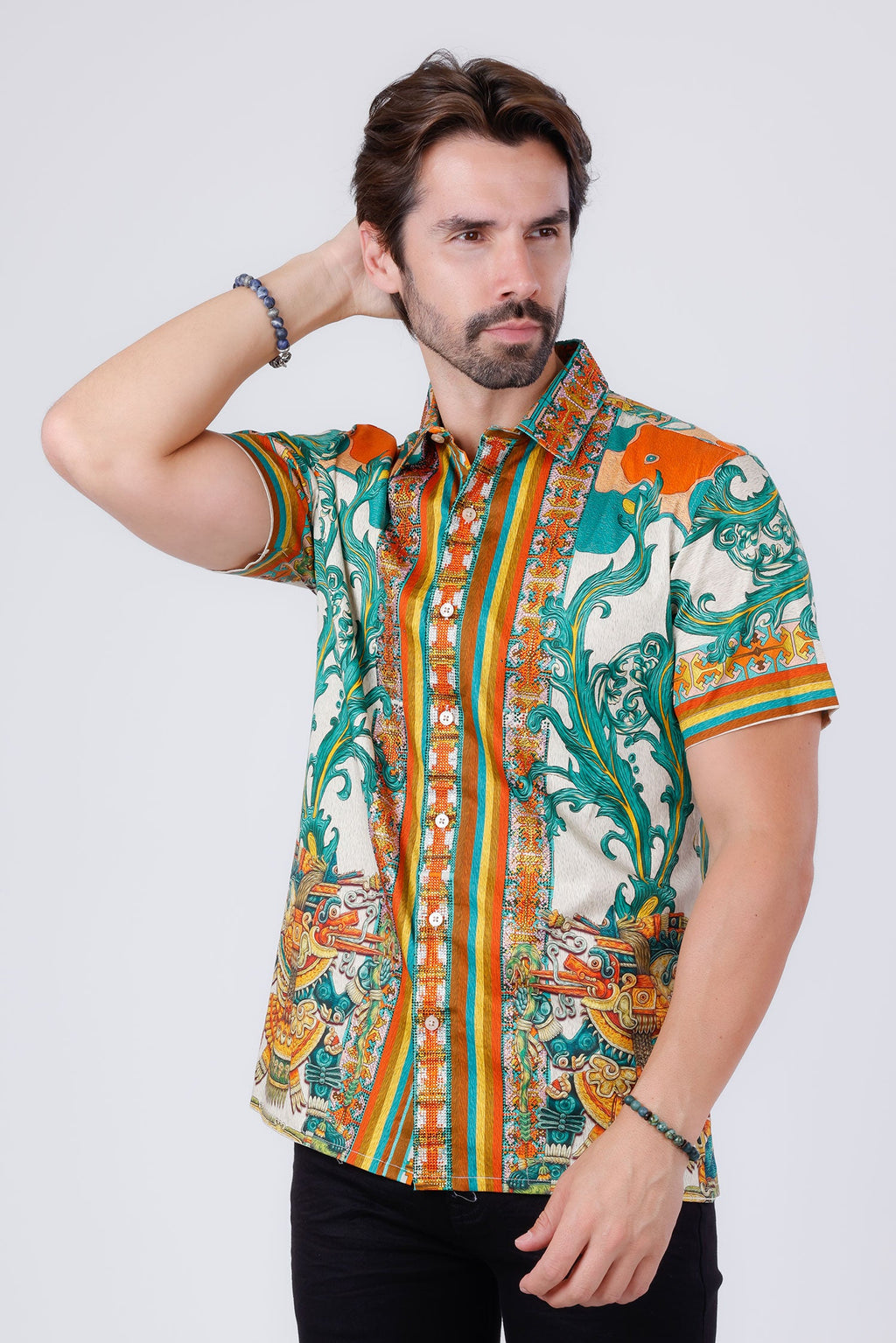 Flickerkilt Rhinestone Short Sleeve Shirt