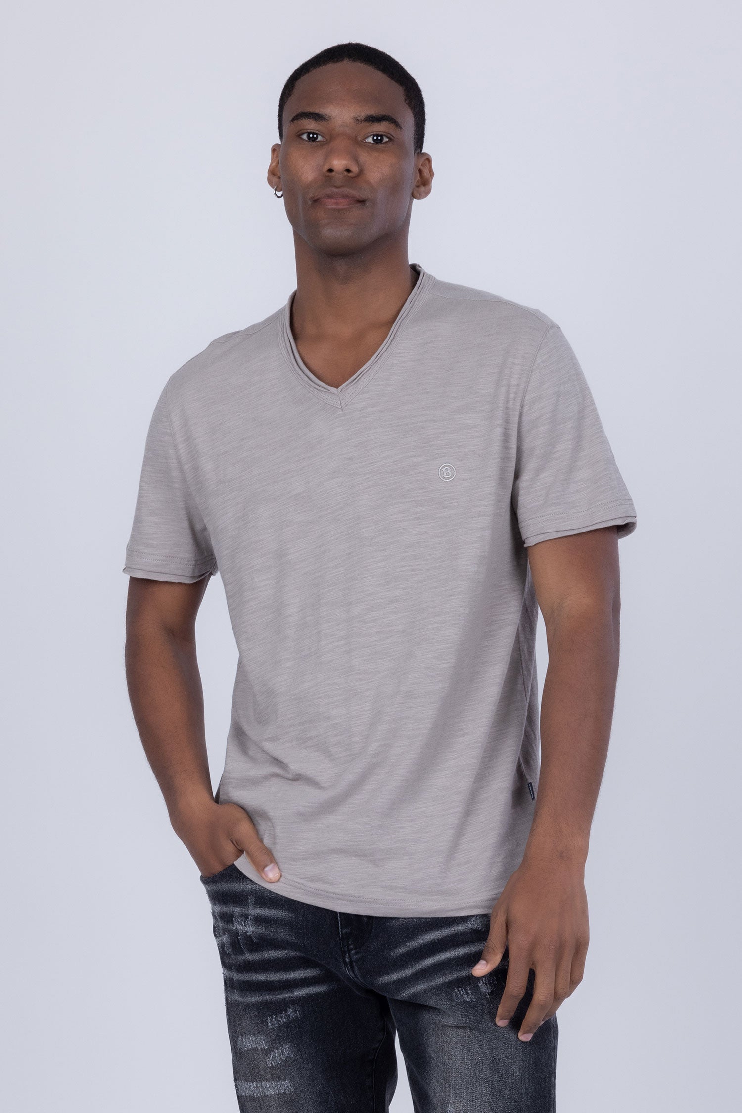 Agra V-Neck Solid T-Shirt