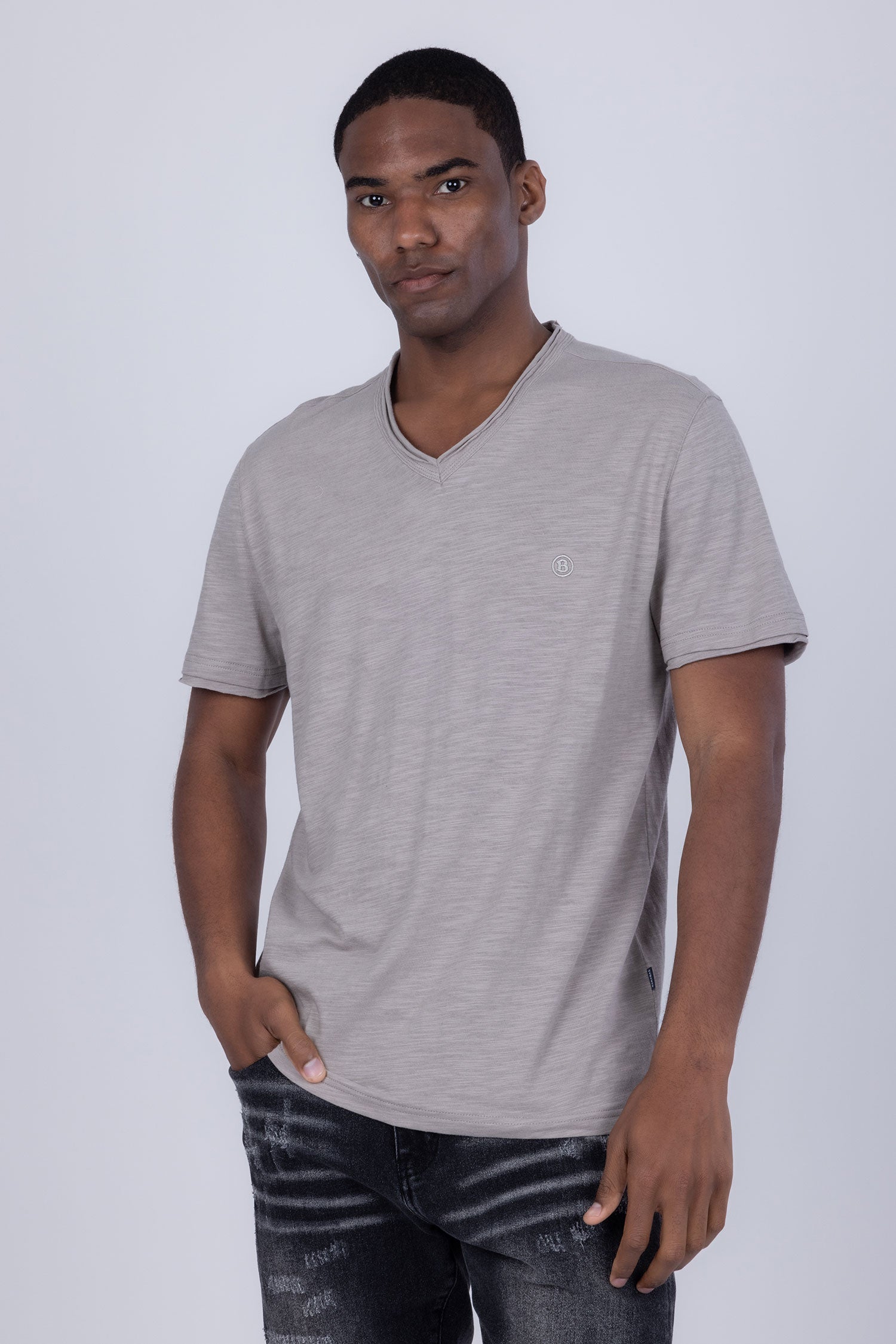 Agra V-Neck Solid T-Shirt