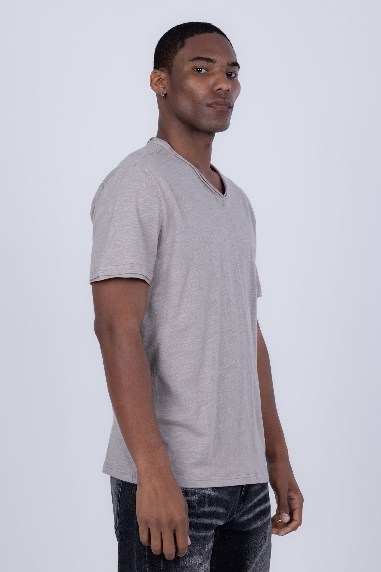 Agra V-Neck Solid T-Shirt