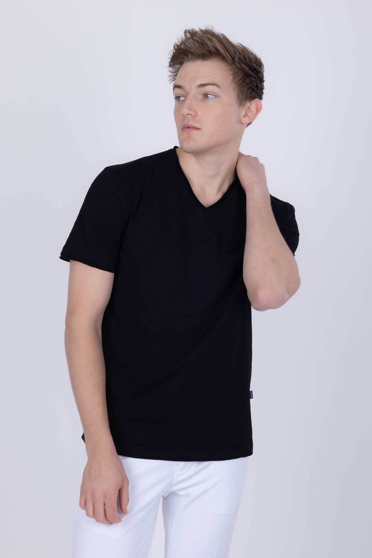Agra V-Neck Solid T-Shirt