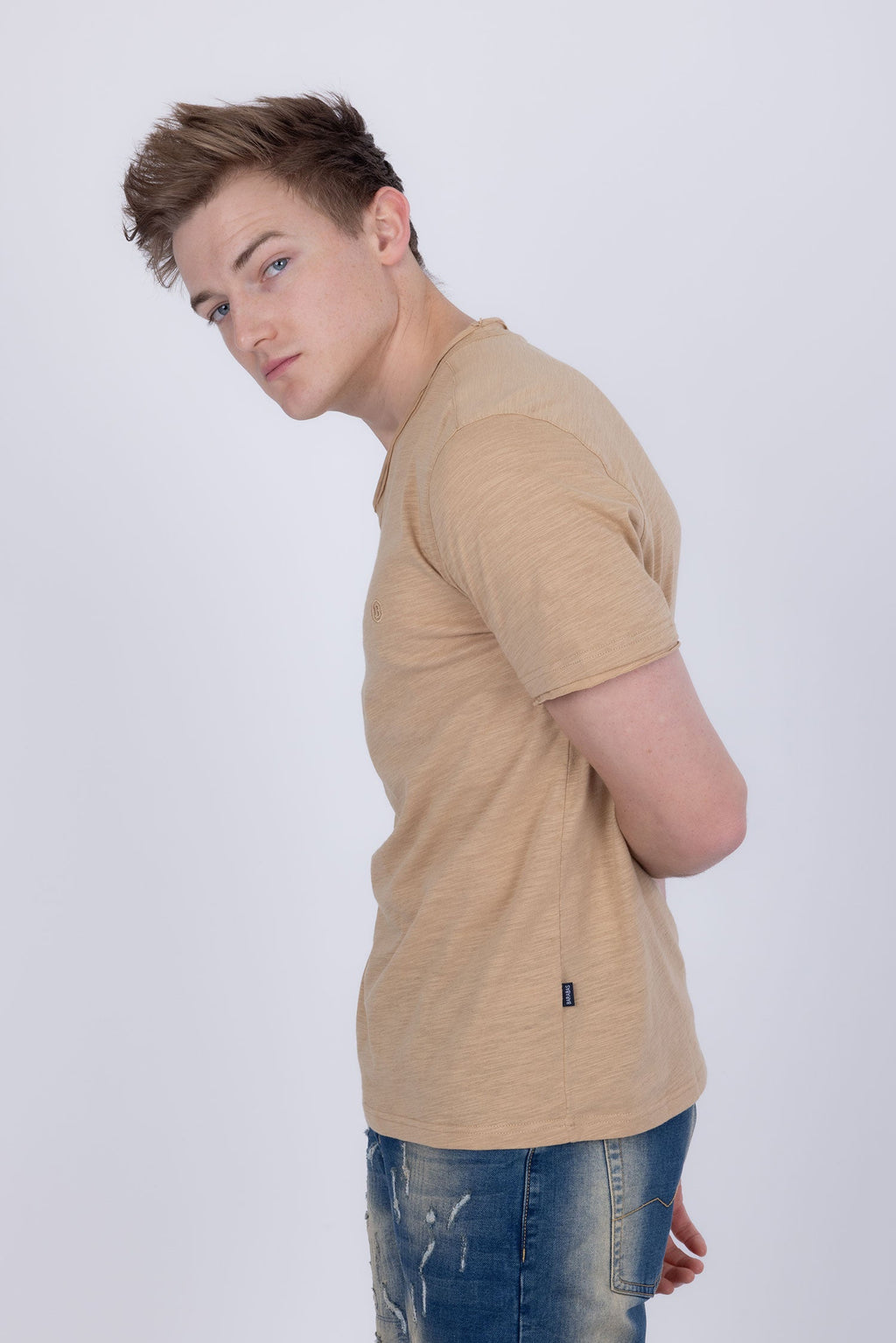 Agra V-Neck Solid T-Shirt