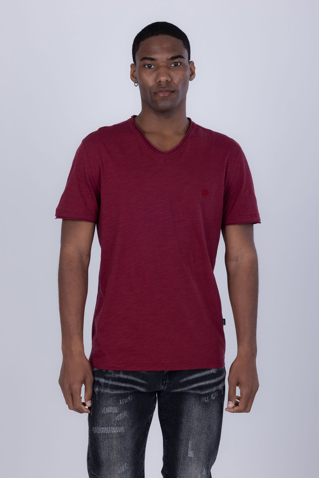 Agra V-Neck Solid T-Shirt
