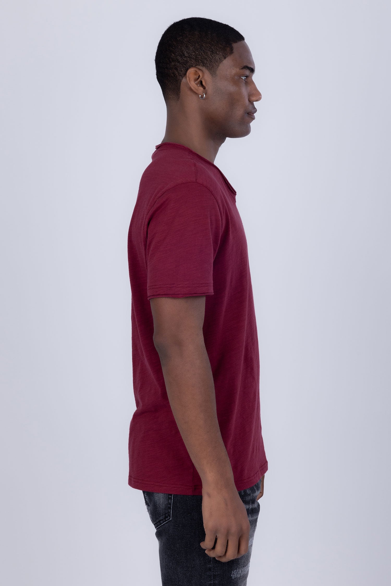 Agra V-Neck Solid T-Shirt