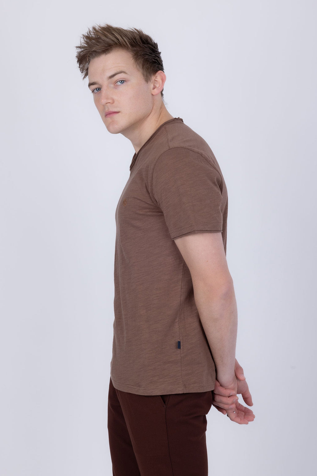 Agra V-Neck Solid T-Shirt
