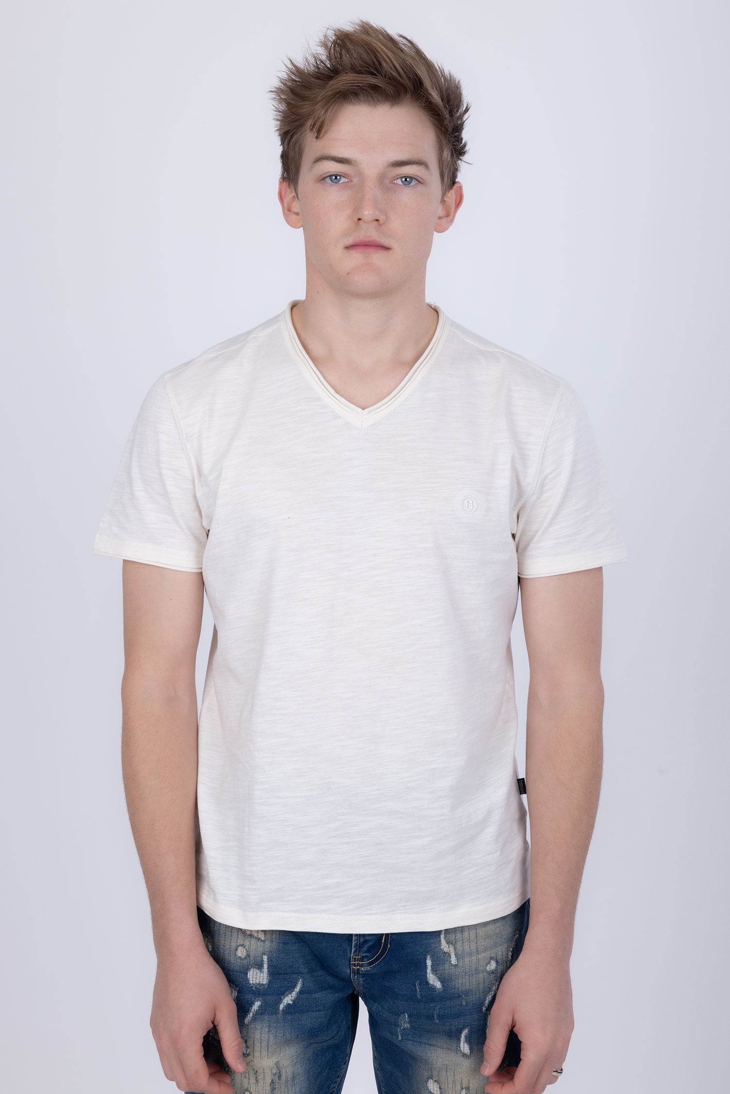 Agra V-Neck Solid T-Shirt