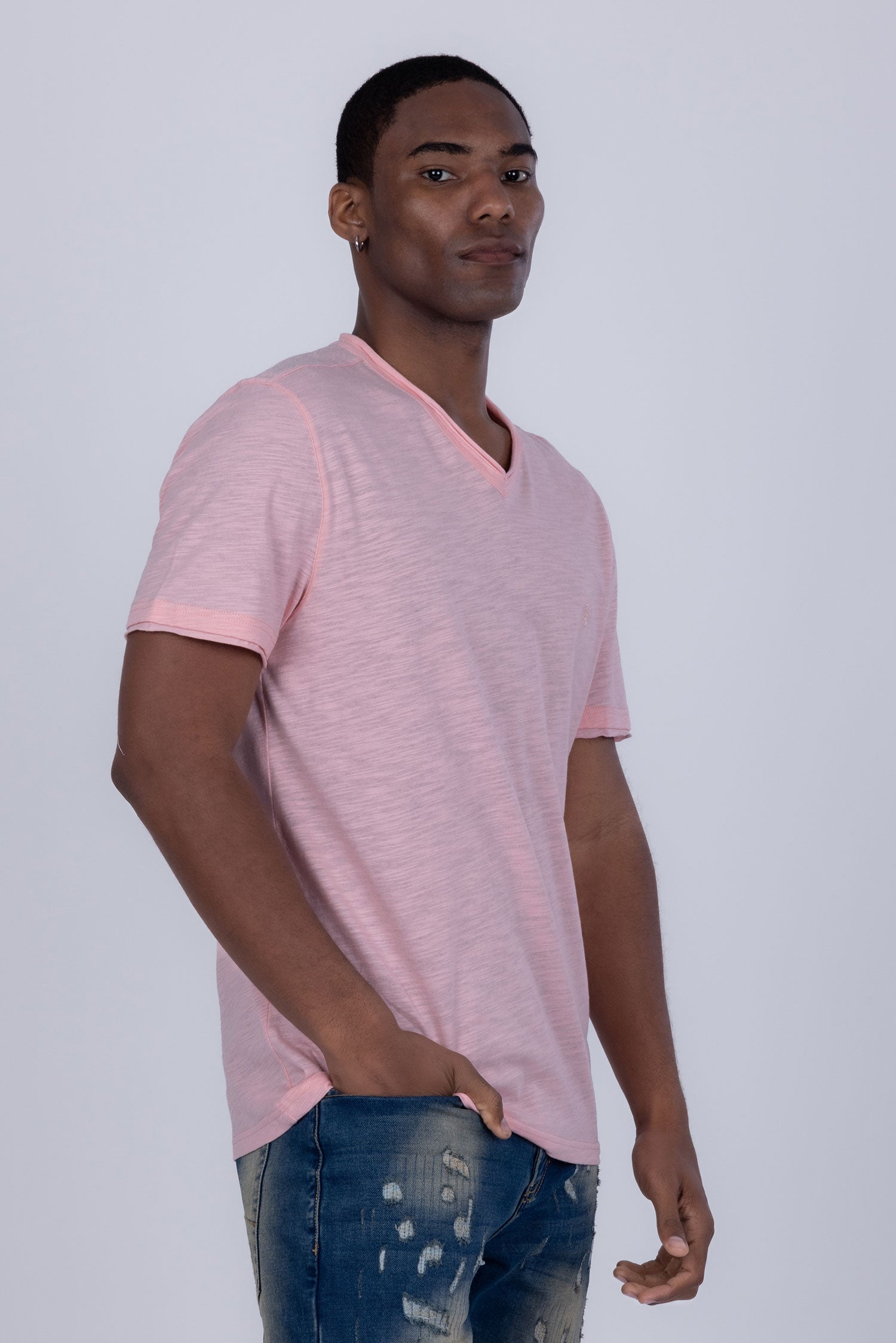 Agra V-Neck Solid T-Shirt