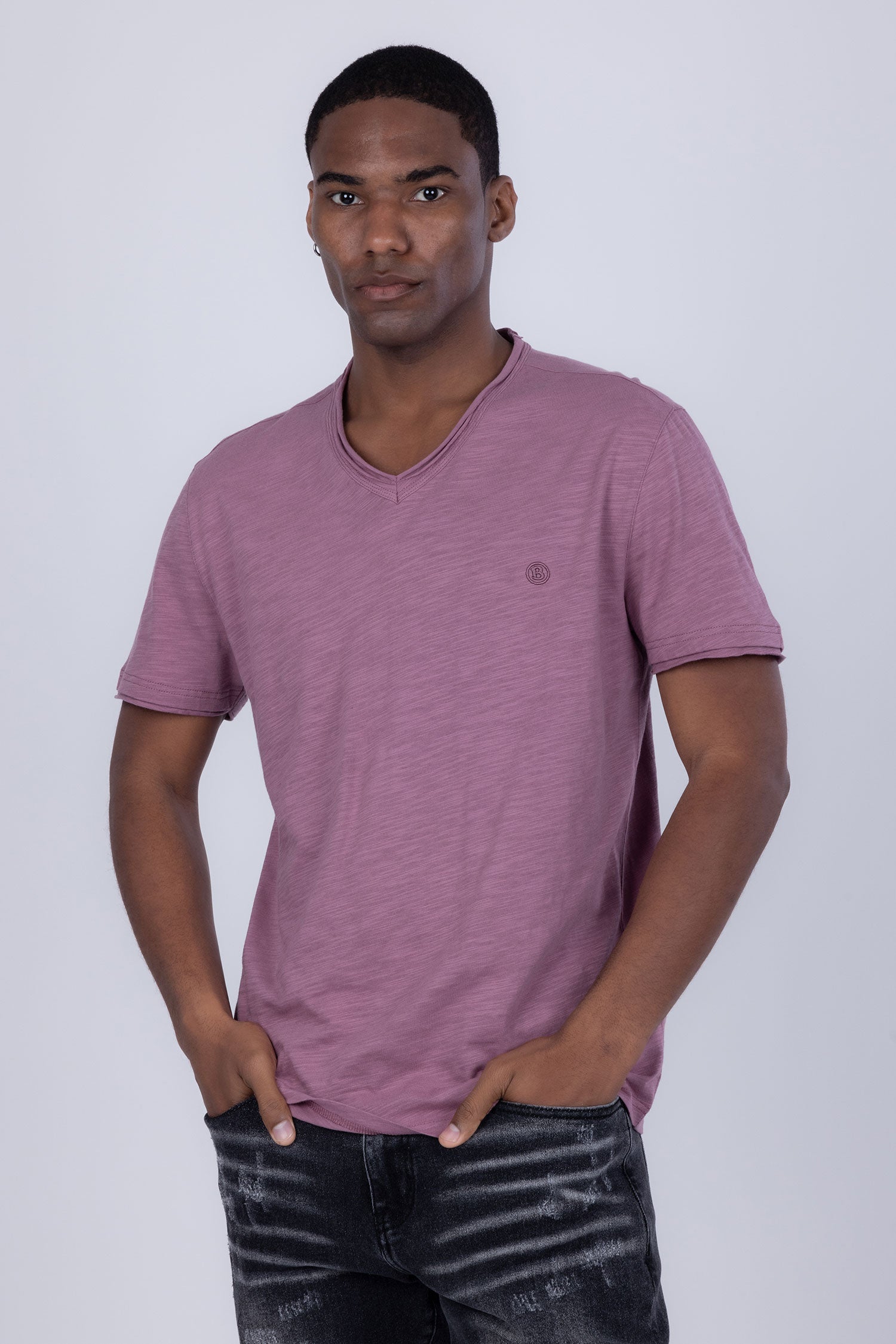 Agra V-Neck Solid T-Shirt