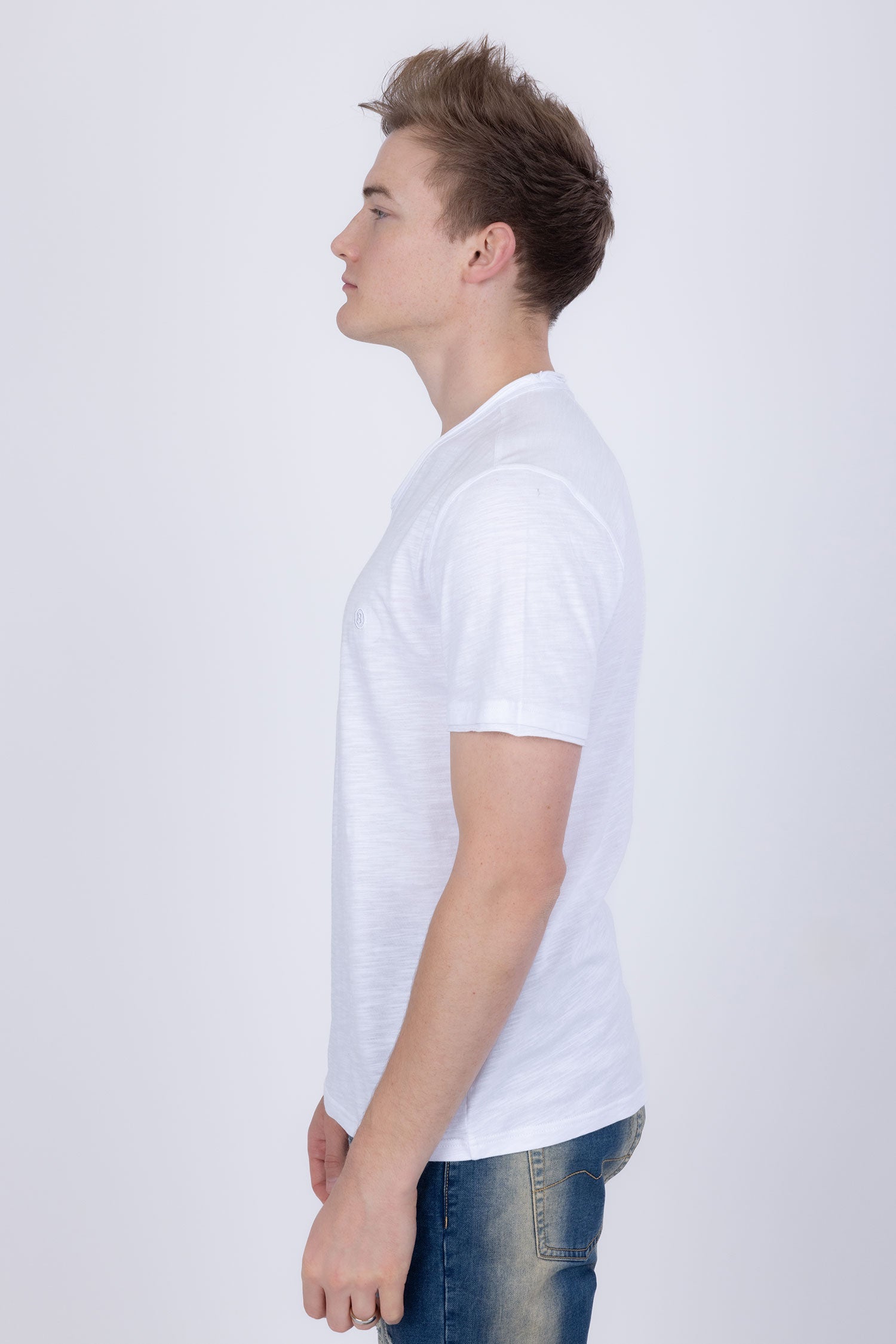 Agra V-Neck Solid T-Shirt