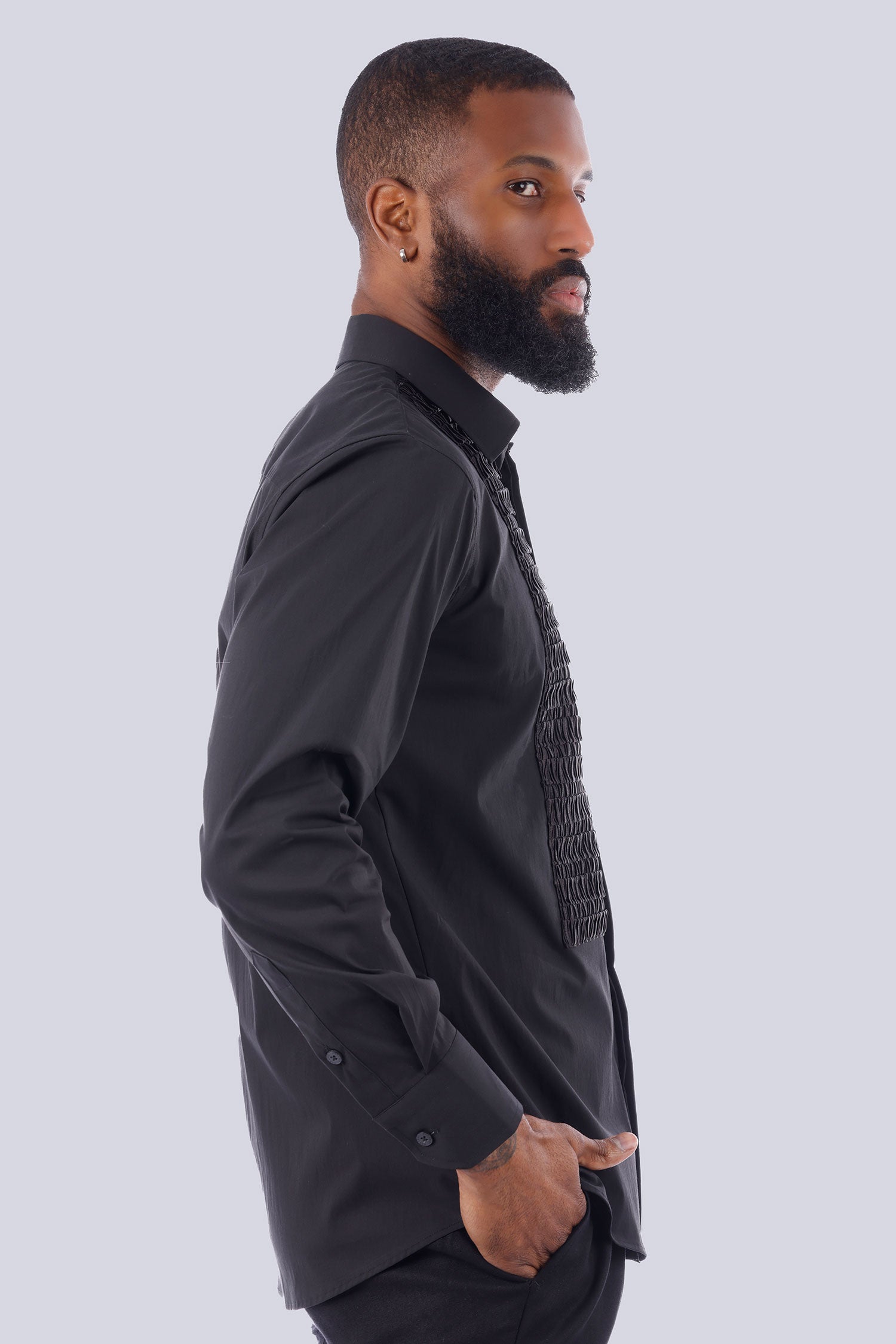 Waving Scheme Long Sleeve Shirt