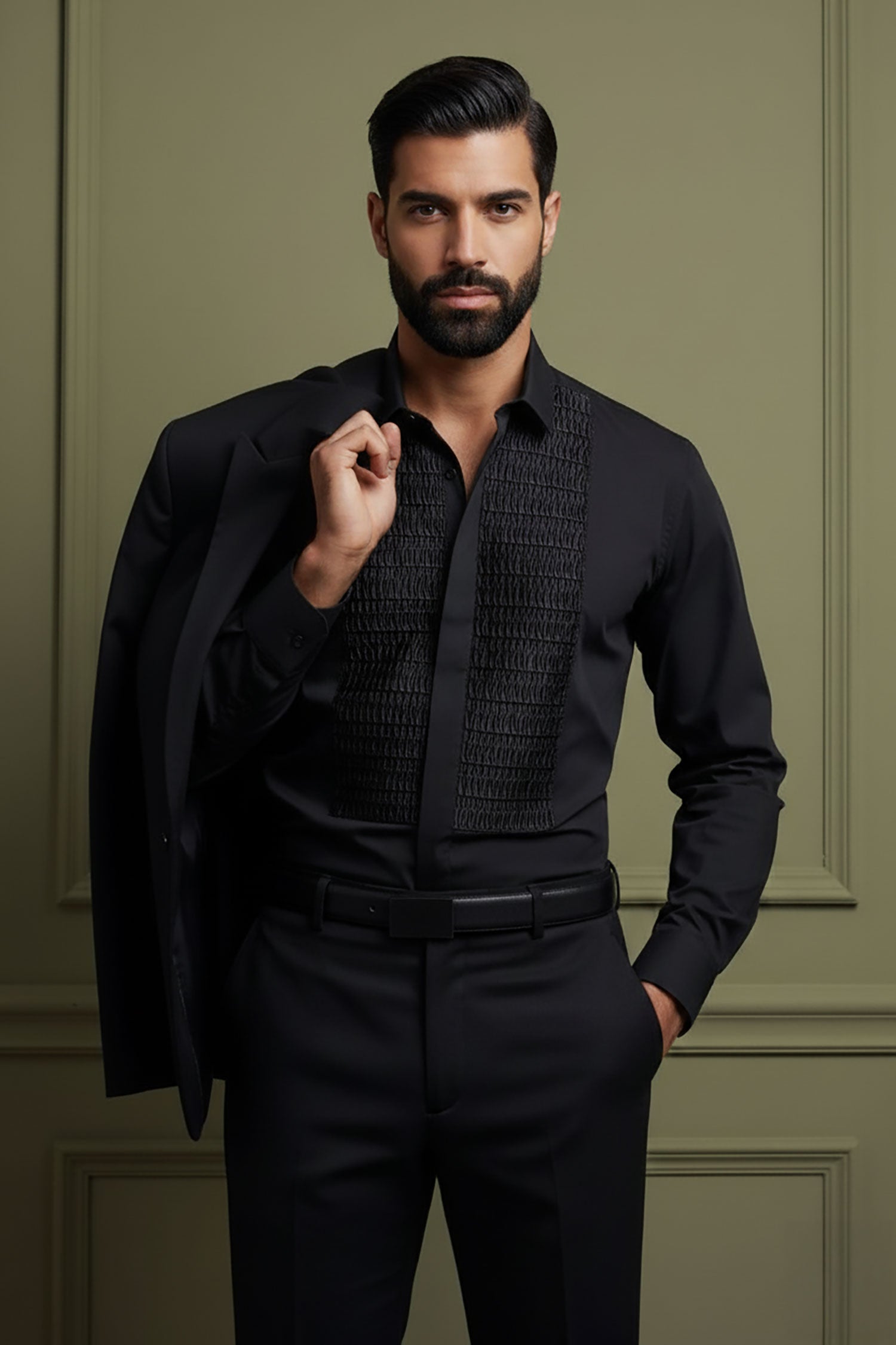 Waving Scheme Long Sleeve Shirt